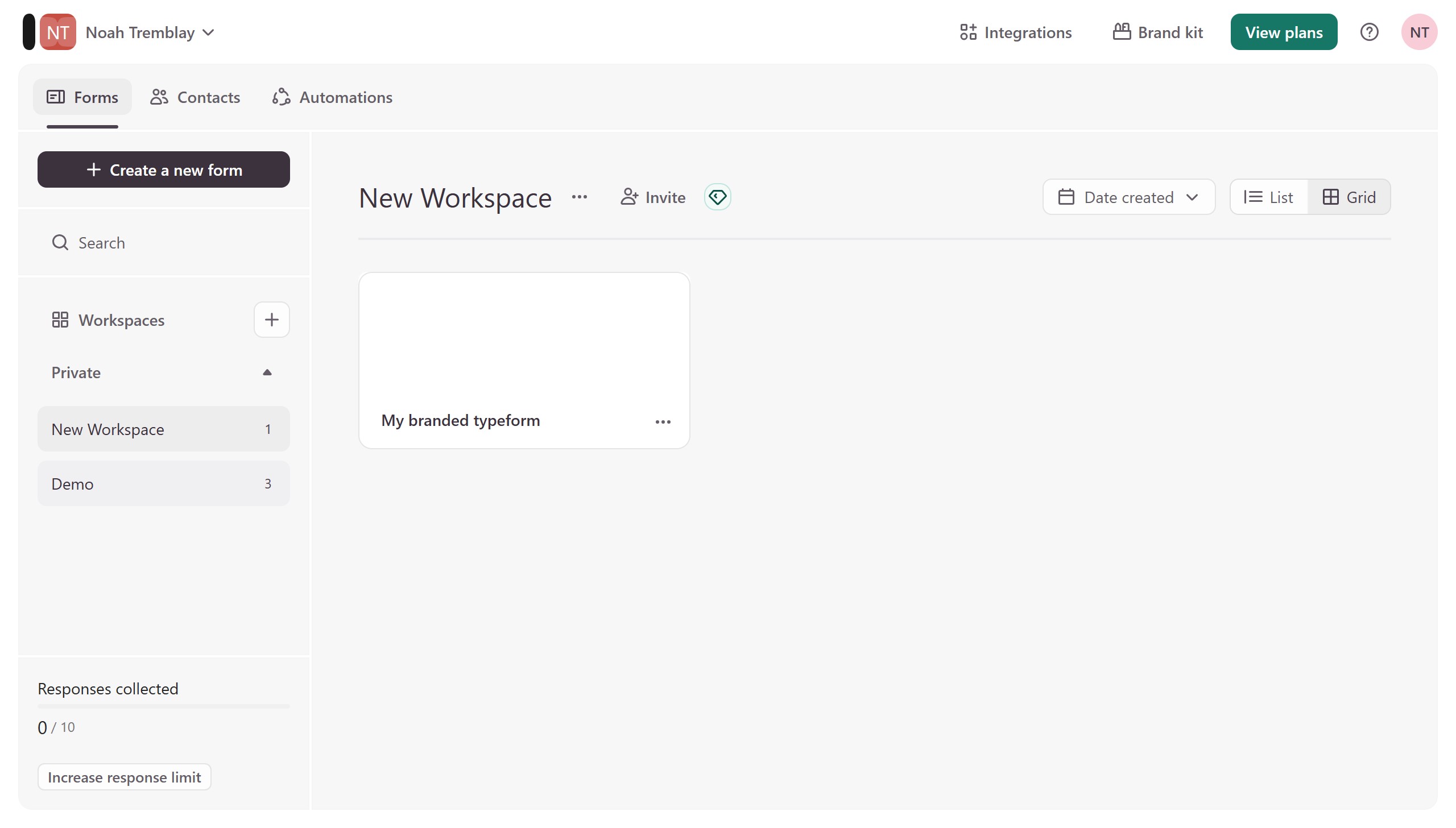 How to connect a form to SMS in Typeform