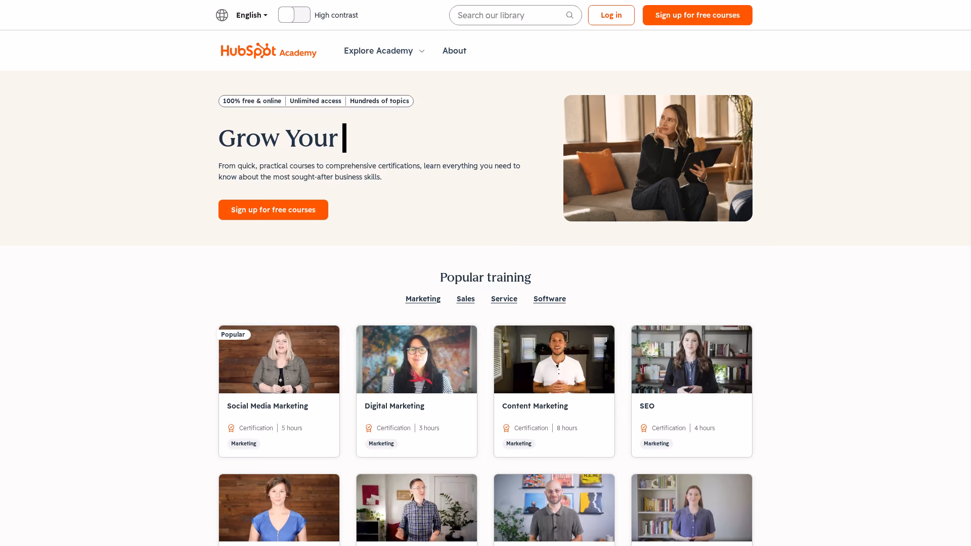 HubSpot Academy customer success training