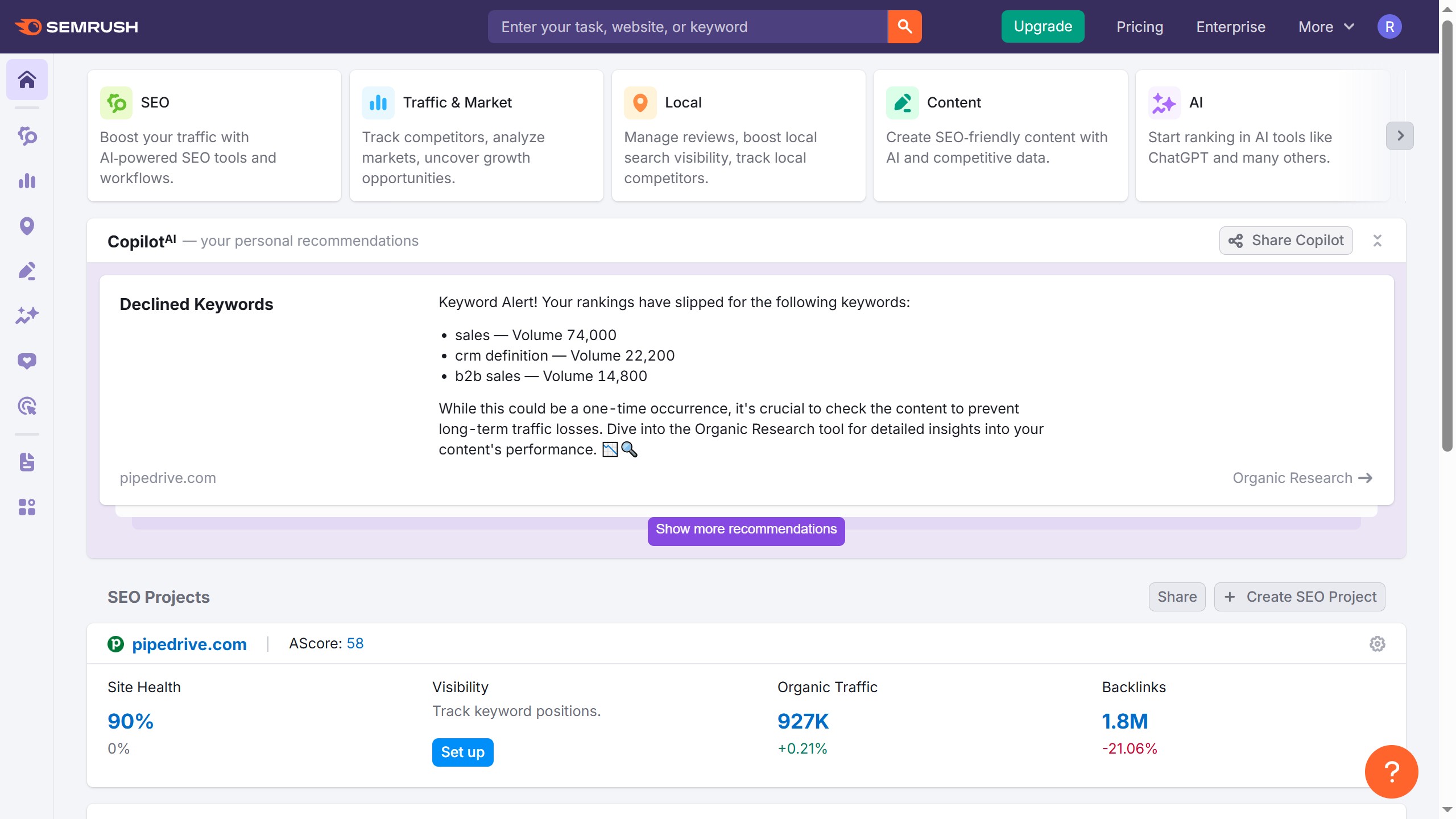 How to find bad backlinks in Semrush