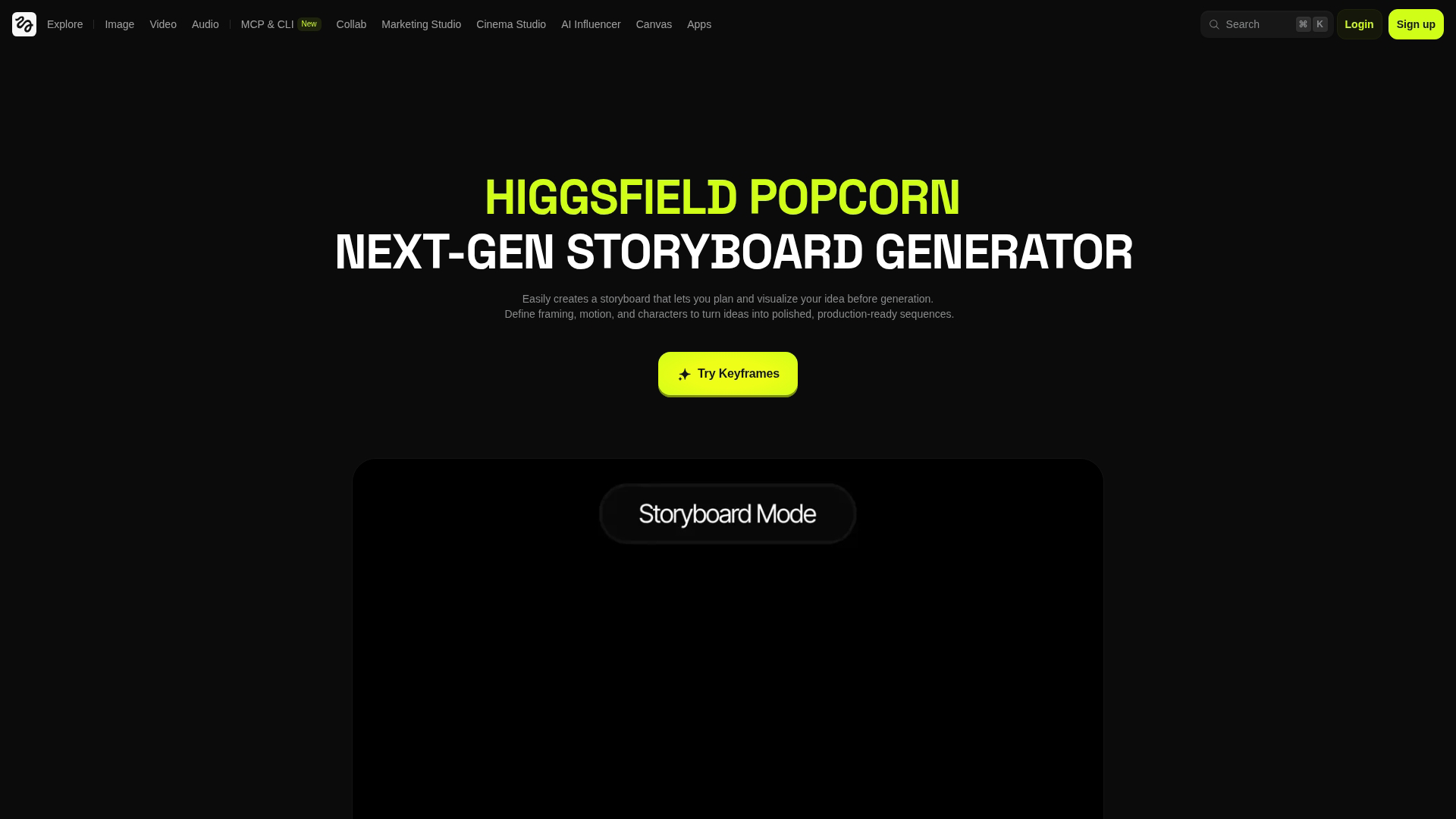 4. Higgsfield Popcorn