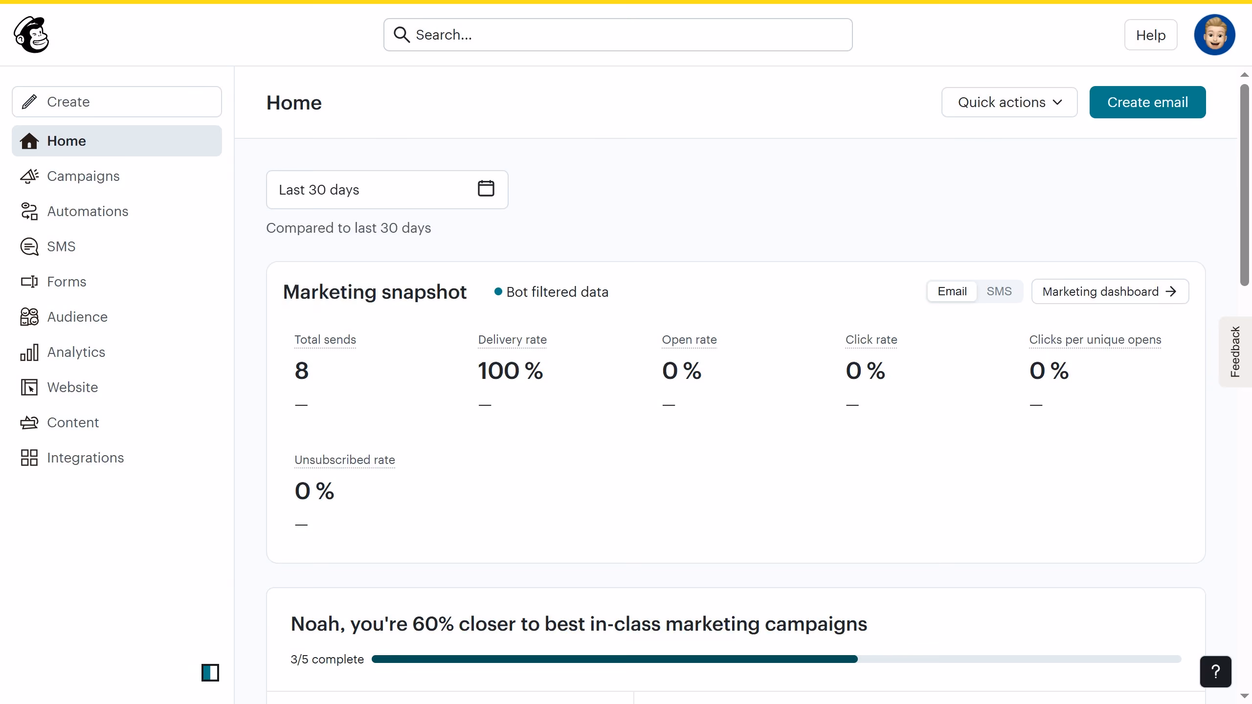 How to change the divider color in an email campaign in Mailchimp
