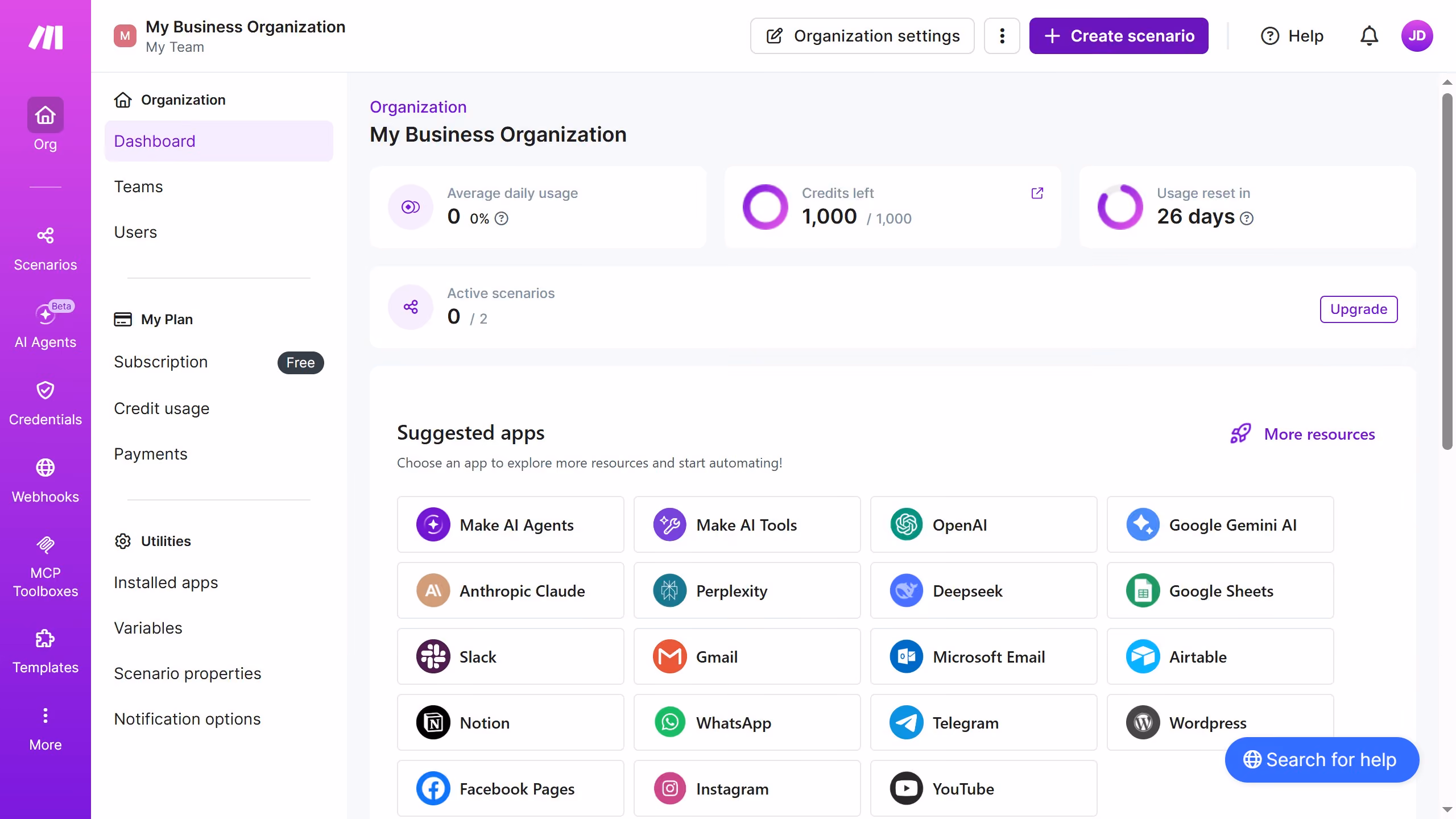 How to add Slack in Make