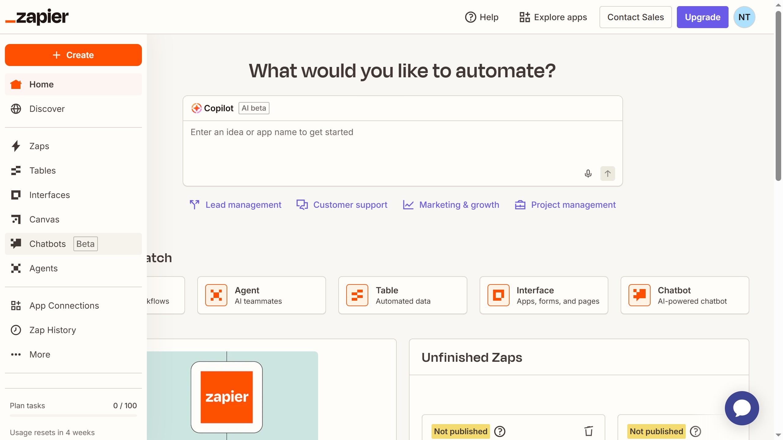 How to replace app connection in the free plan in Zapier