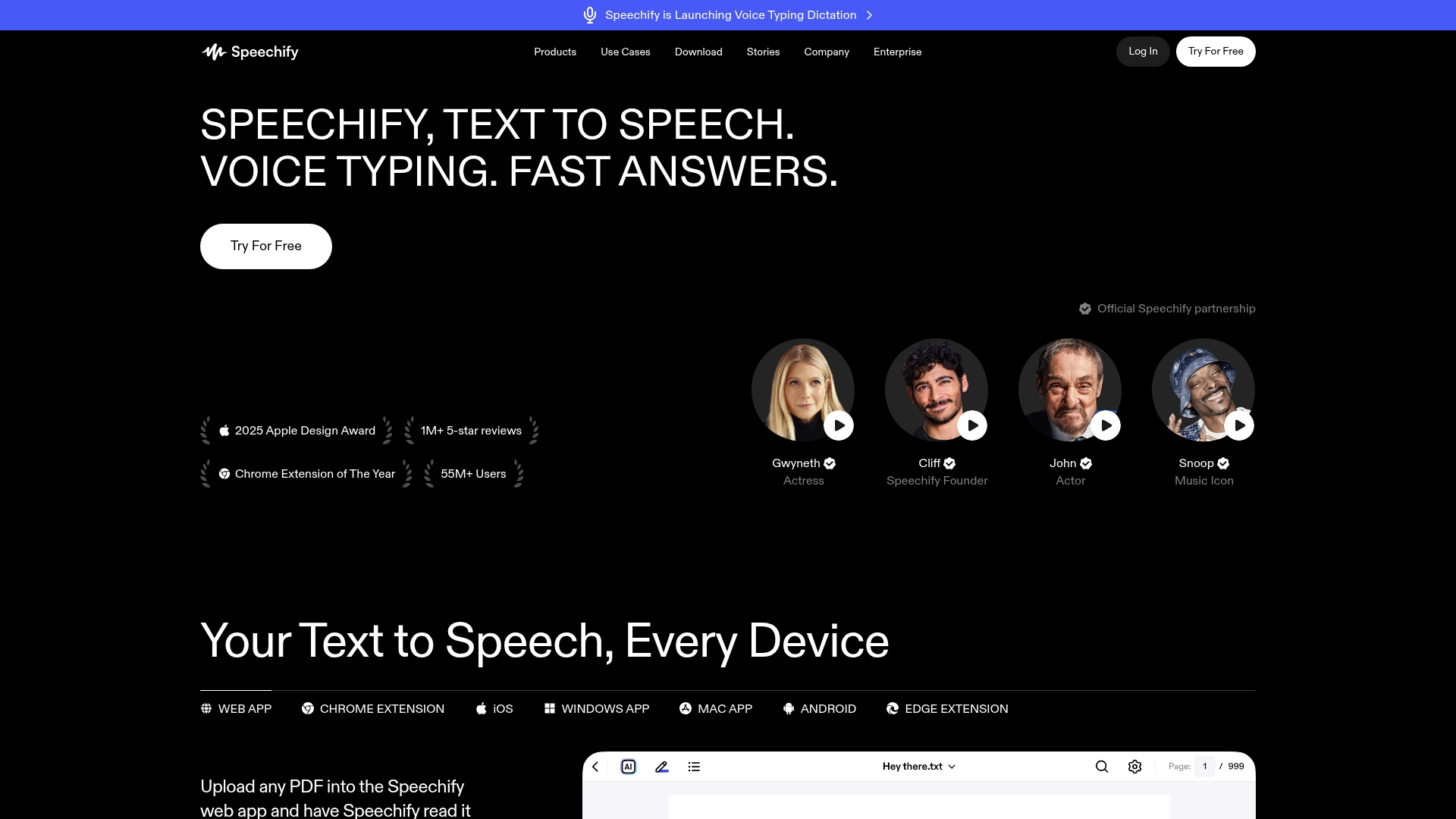 8. Speechify