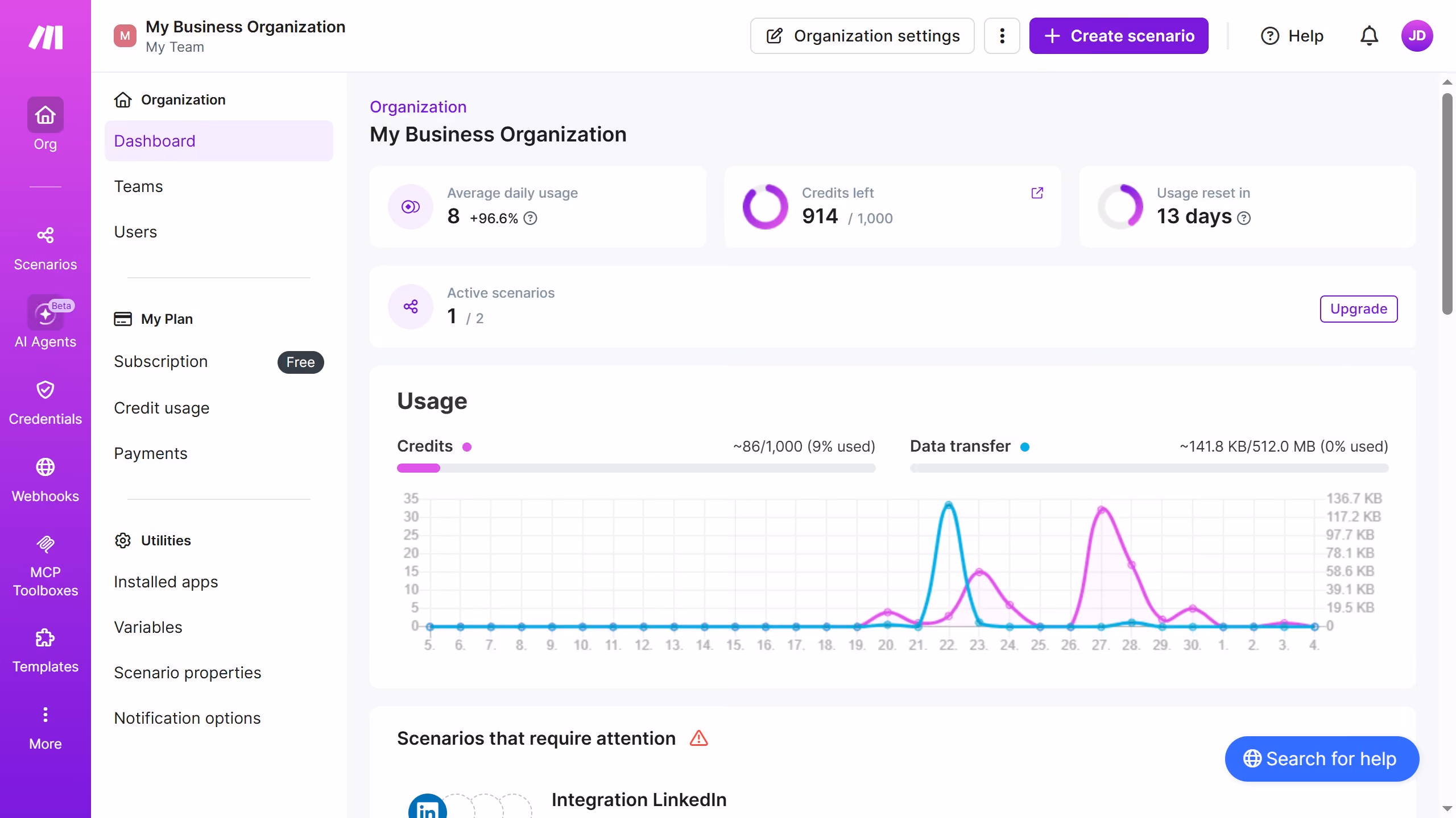 How to set time for a weekly running schedule for Google Form scenario in Make
