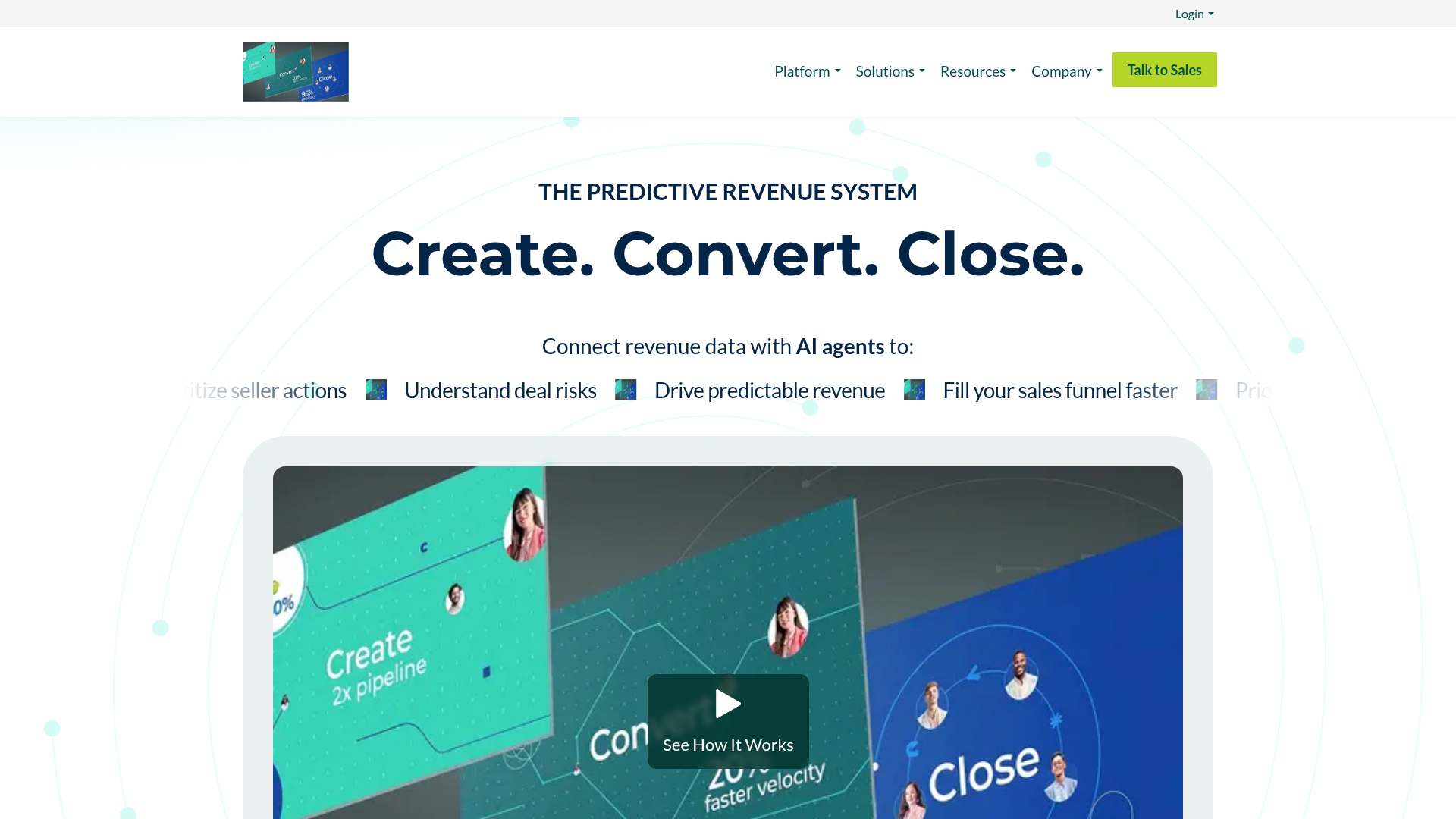 Salesloft homepage screenshot