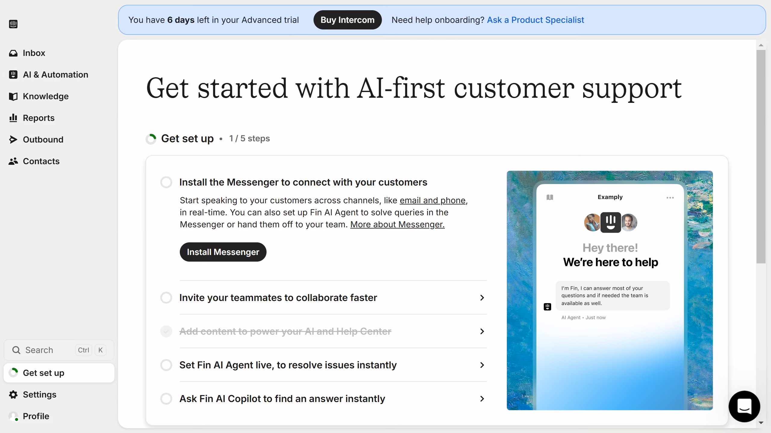 How to mark a task as completed in Intercom