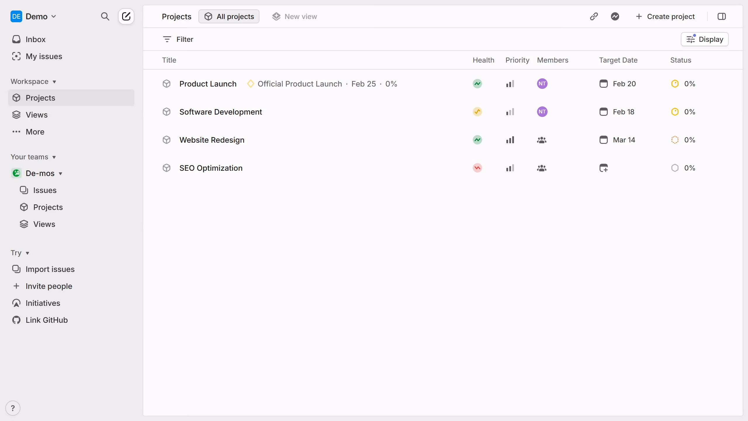 How to create document templates in a project on Linear