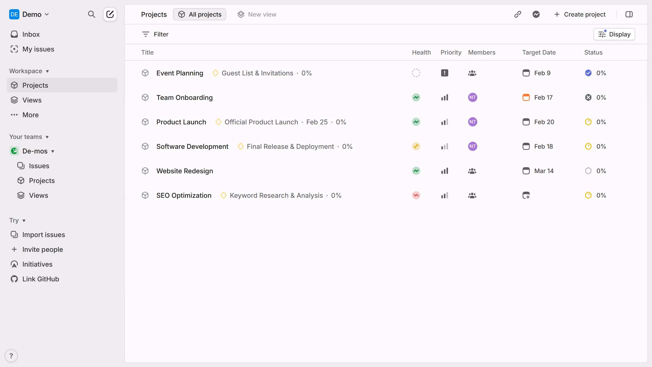 How to archive projects on Linear