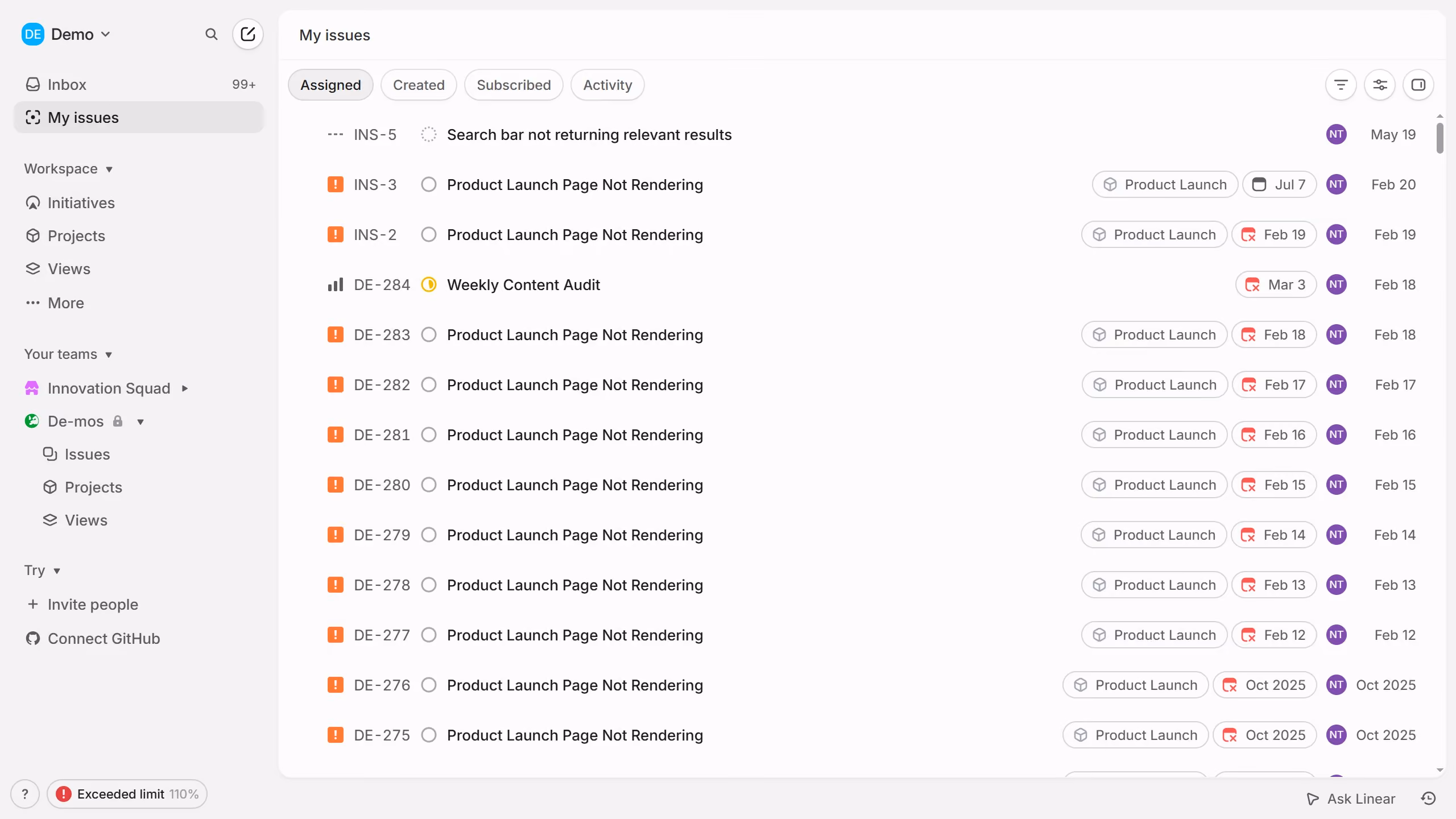 How to unassign an Linear app issue on Linear
