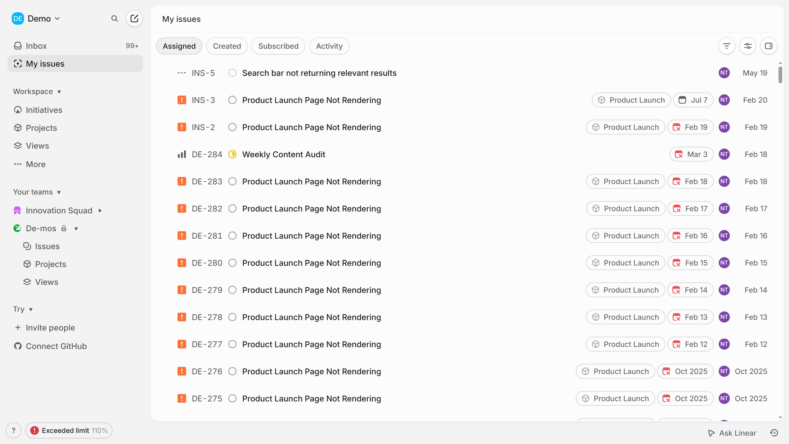 How to unassign an Linear app issue on Linear