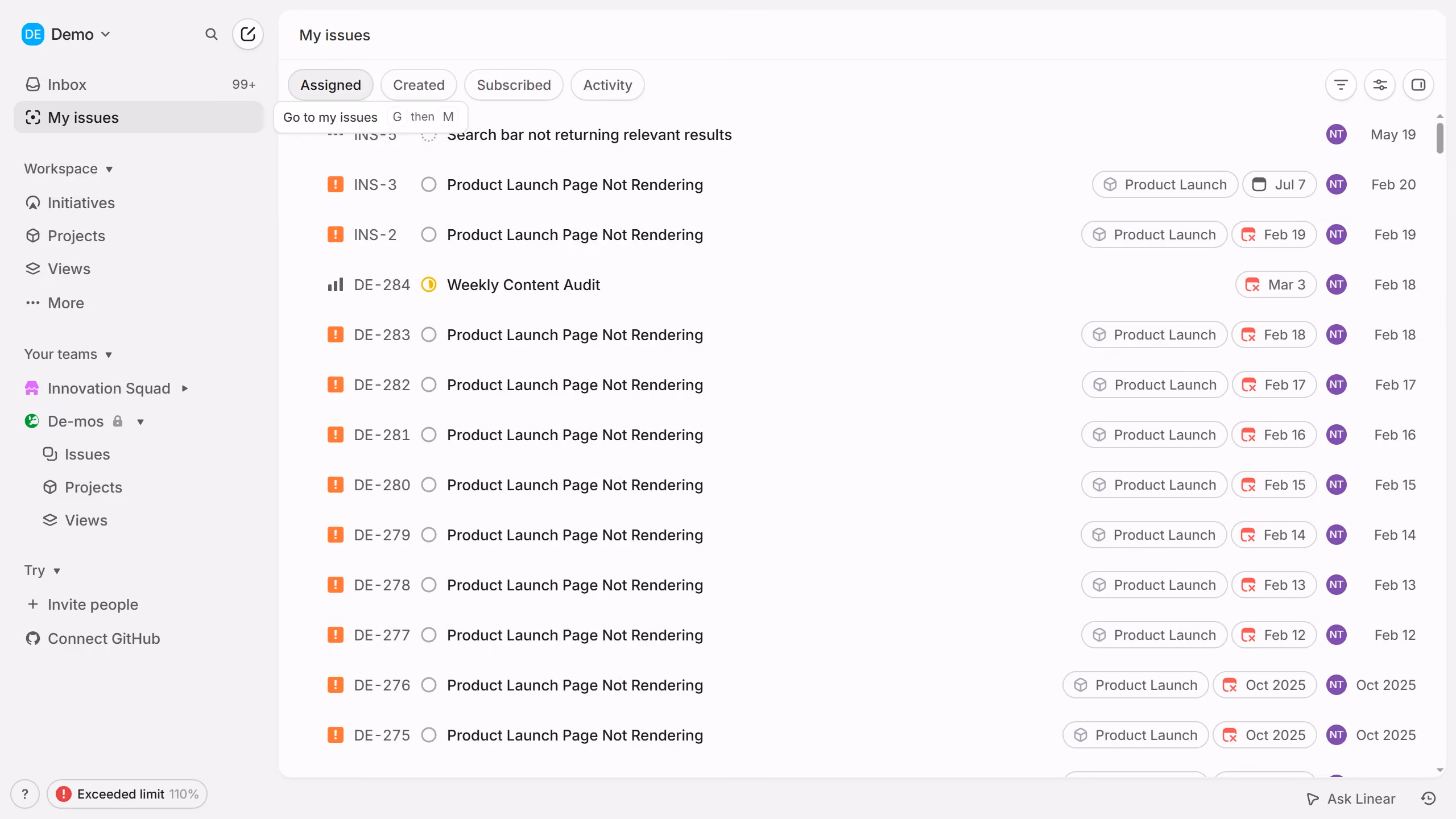 How to change issue status on Linear