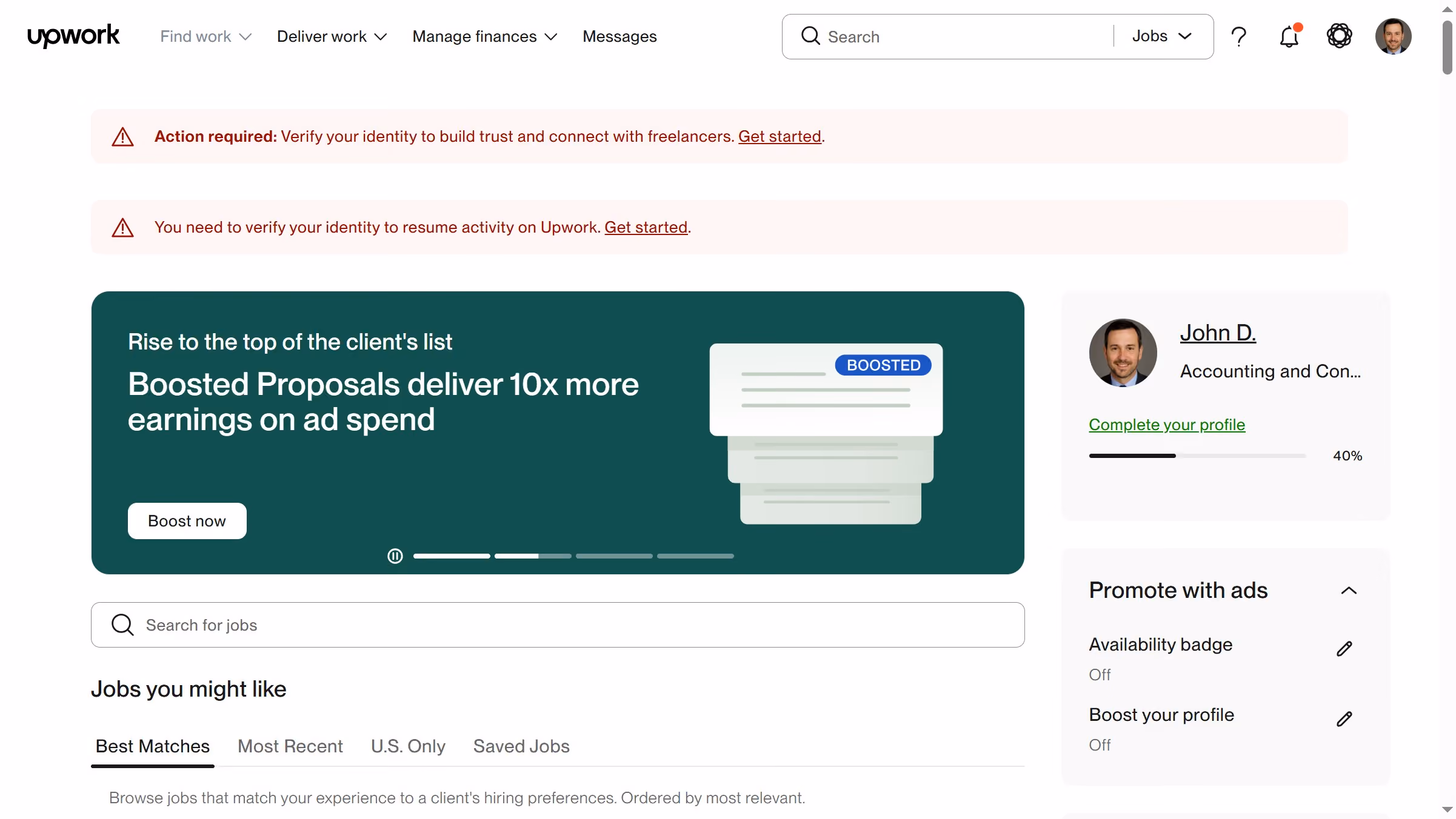 How to update profile overview as a freelancer in upwork