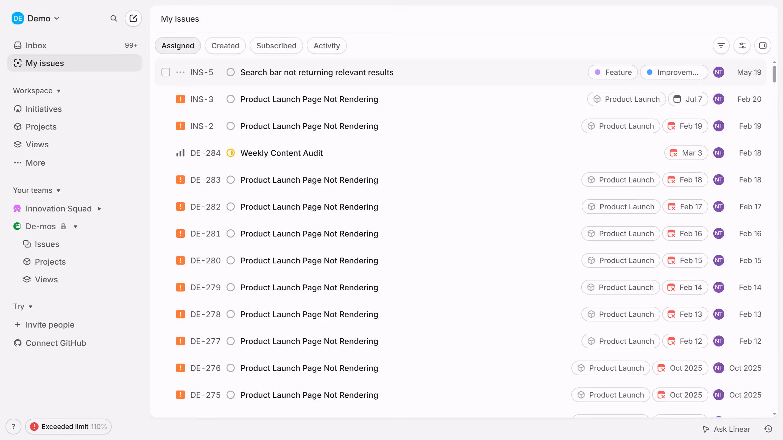 How to remove labels to an issue on Linear