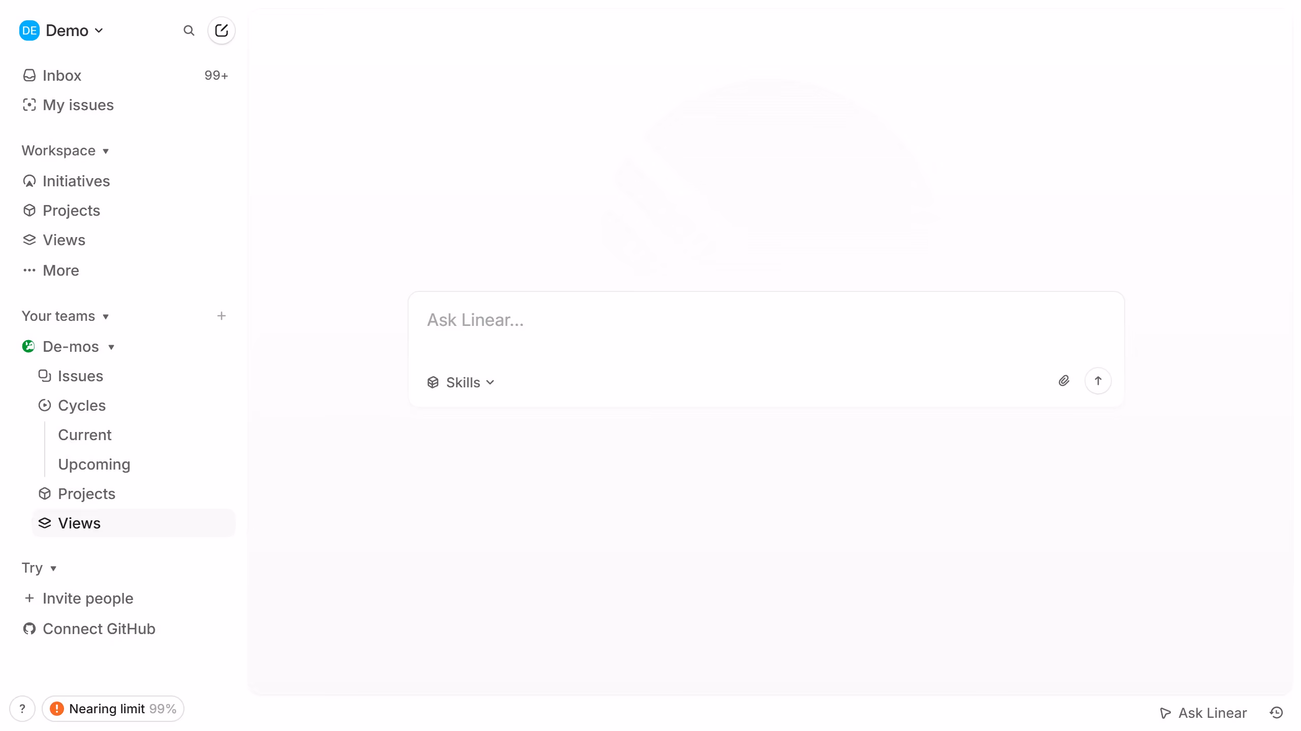 How to create a custom view on Linear