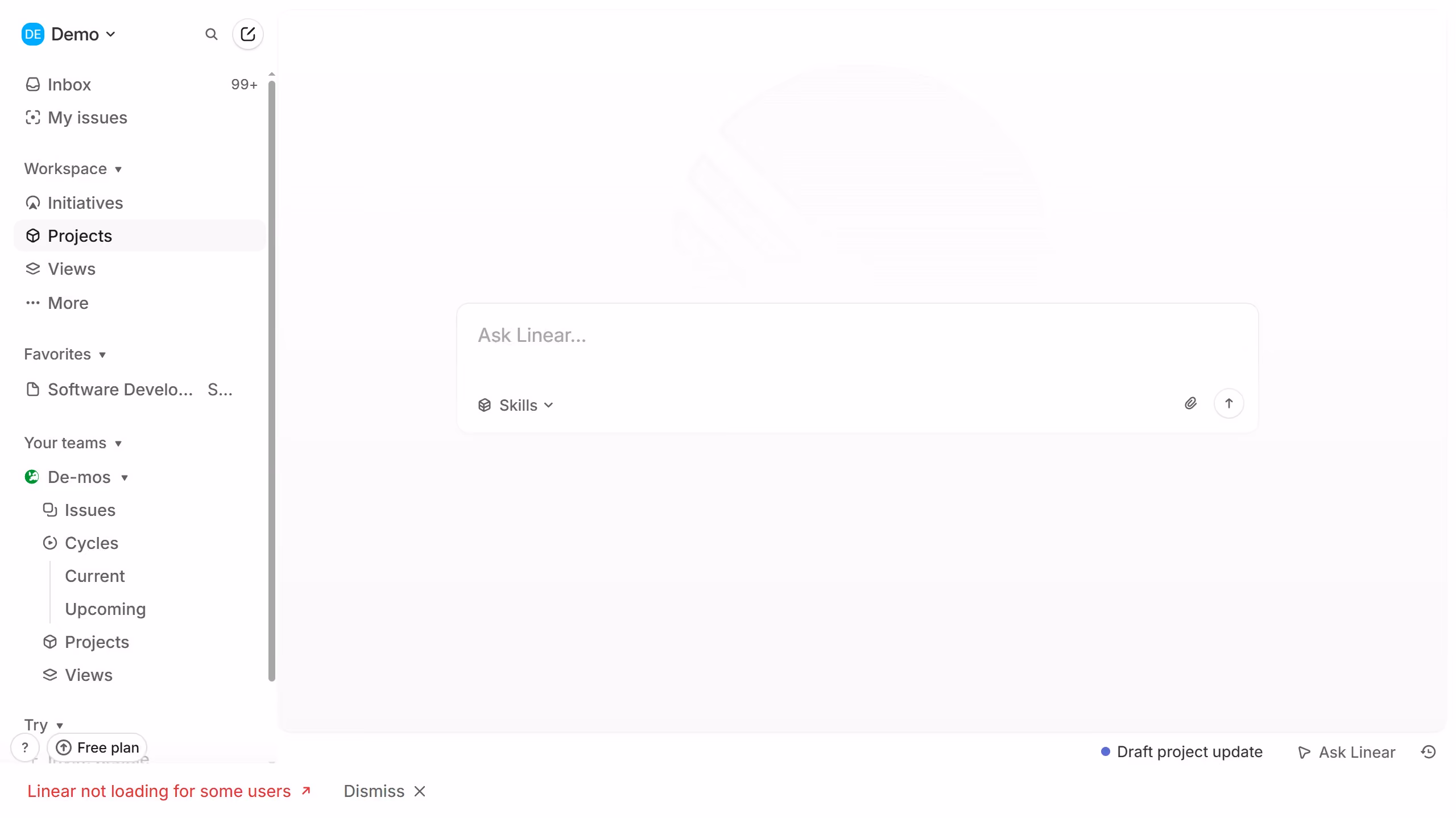 How to unfavorite documents in a project on Linear