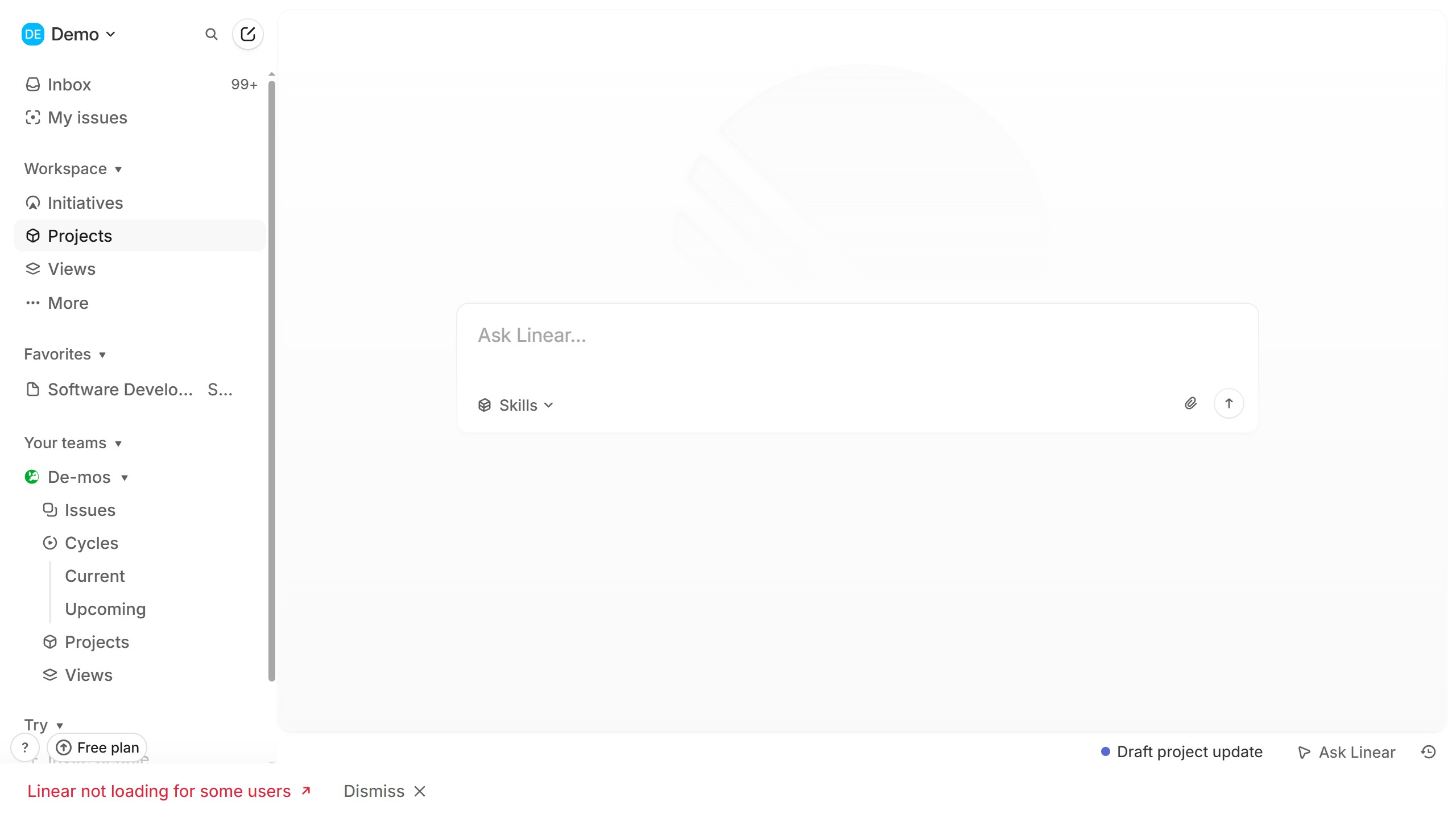 How to unfavorite documents in a project on Linear