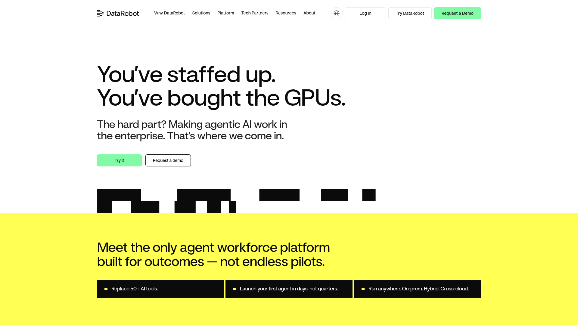 DataRobot homepage