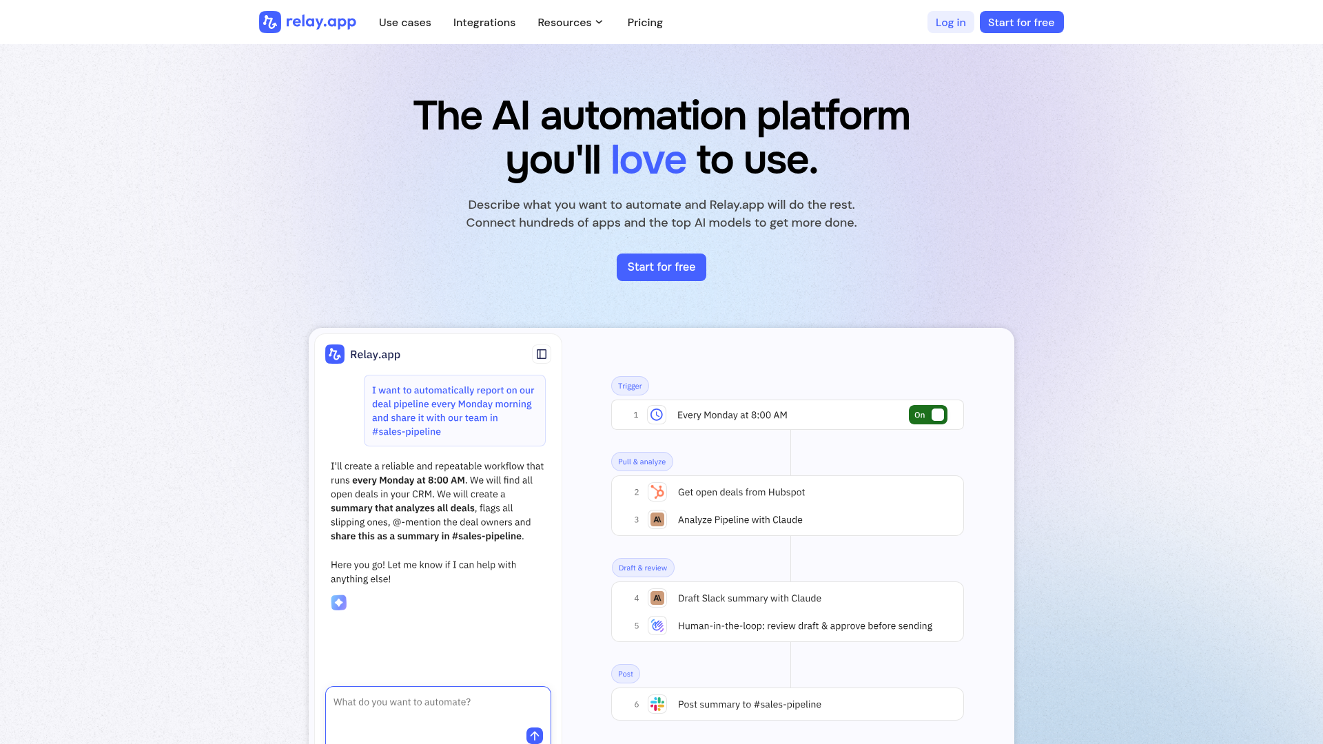 Relay.app human-in-the-loop AI automation
