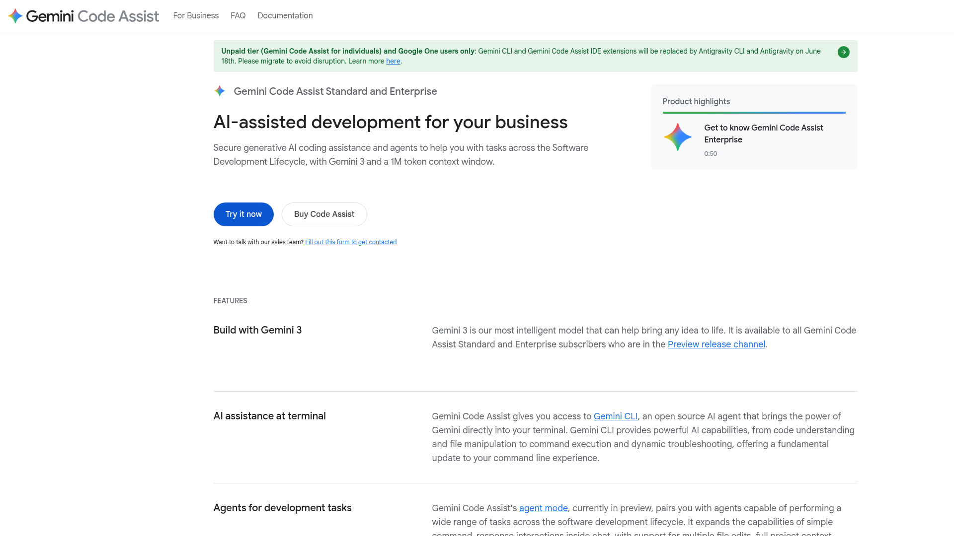Gemini Code Assist AI coding assistant