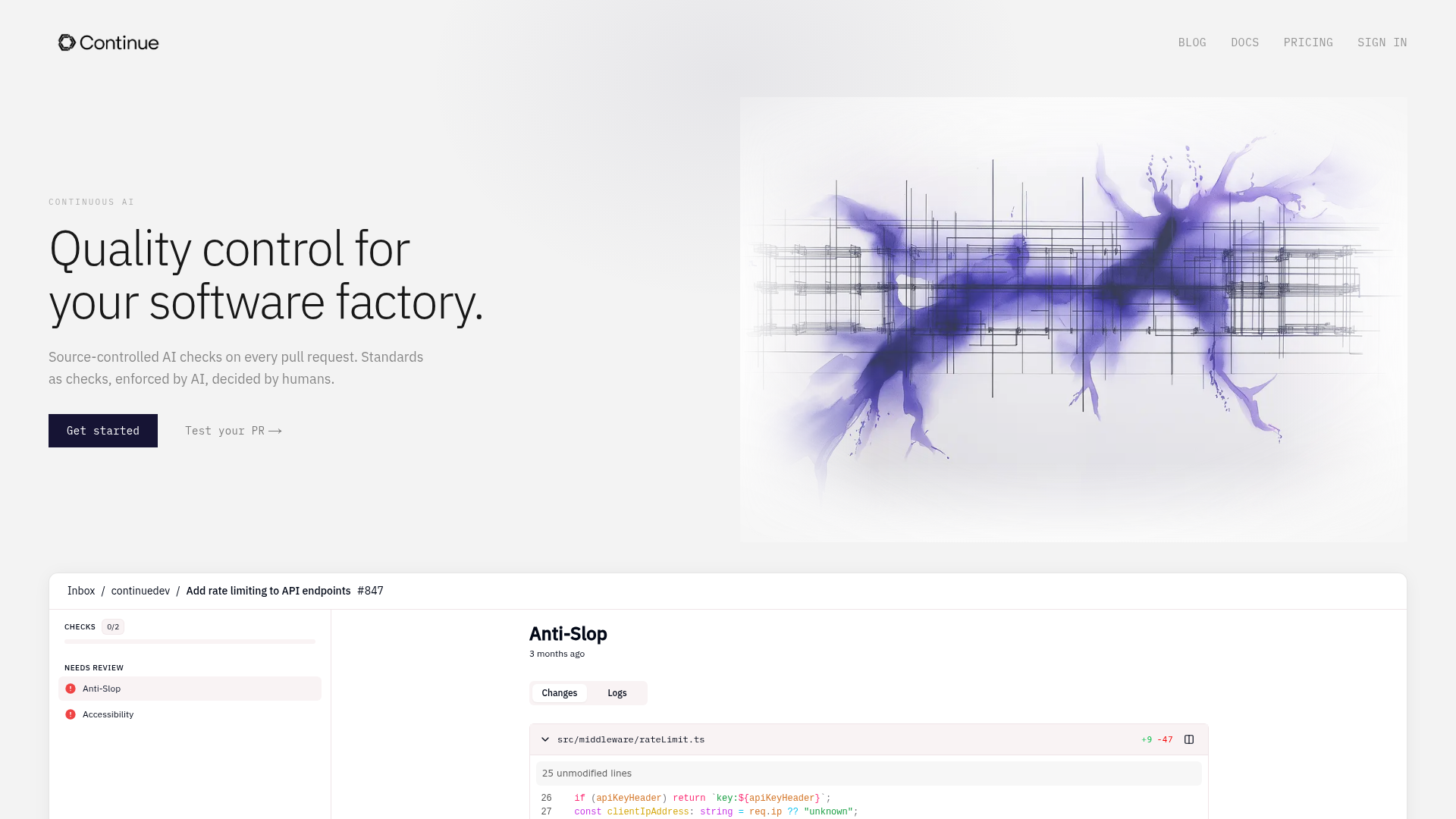 Continue.dev open-source AI coding assistant