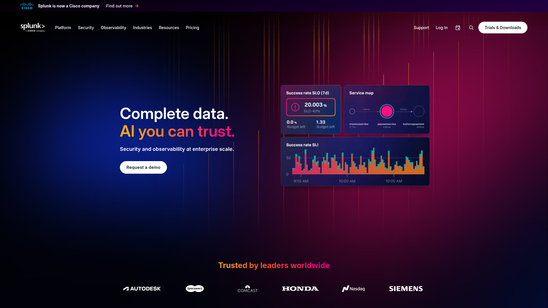 Splunk homepage