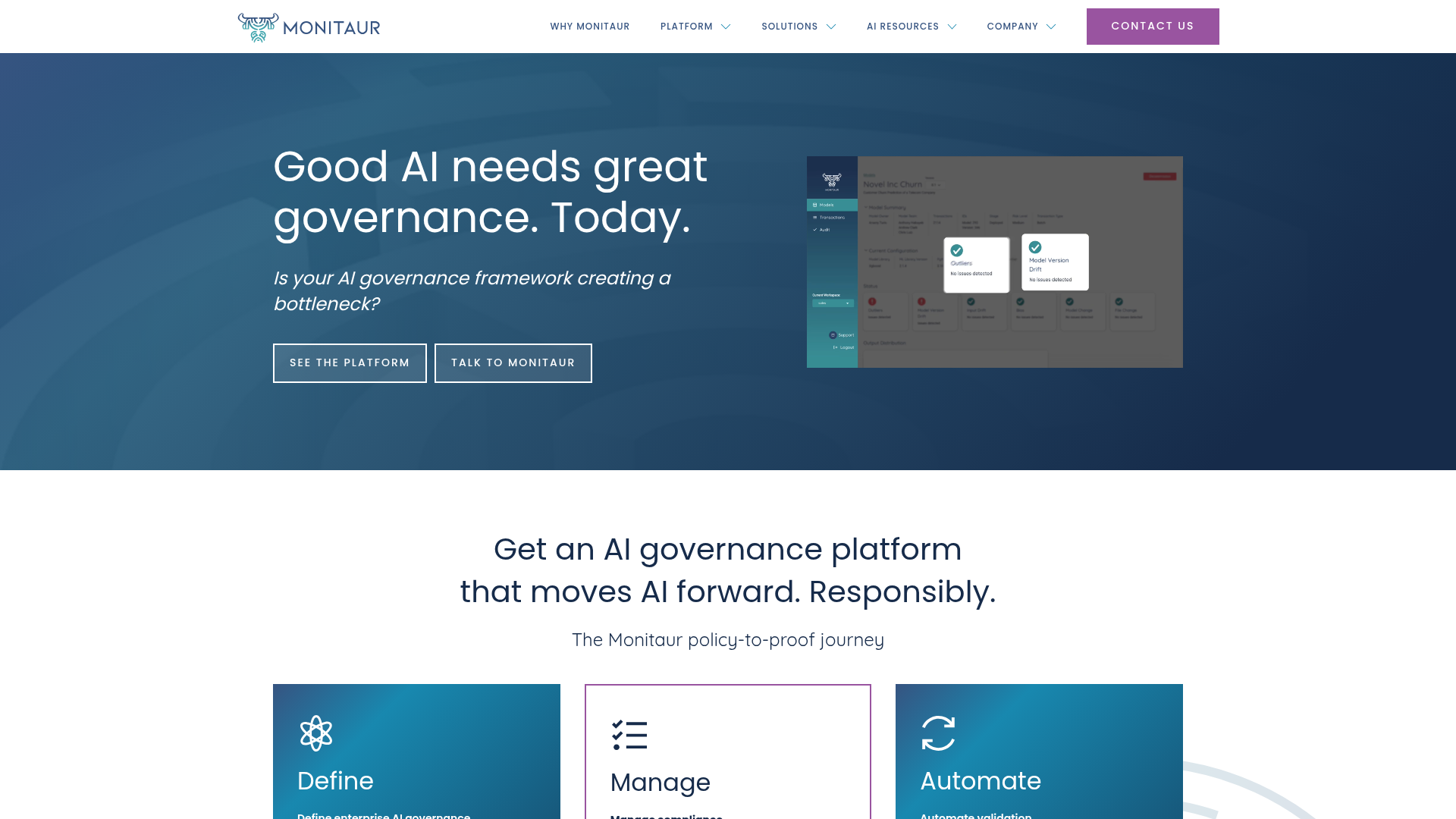 Monitaur homepage