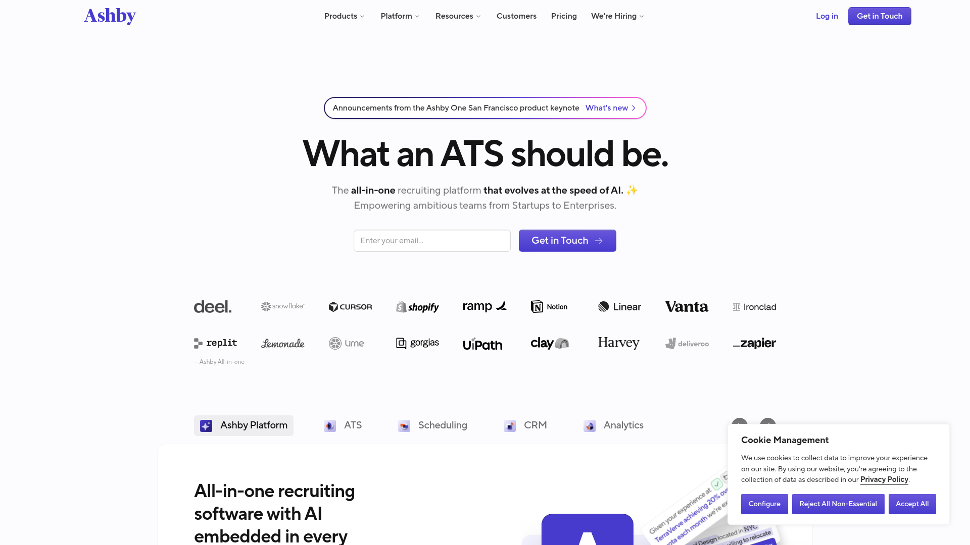 Ashby all-in-one ATS