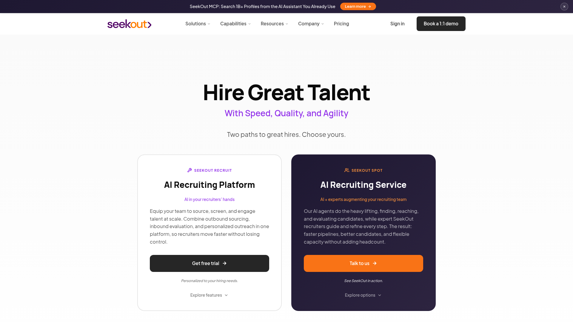 SeekOut AI talent search