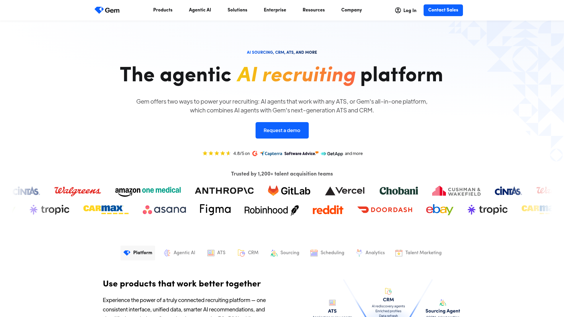 Gem AI recruiting platform