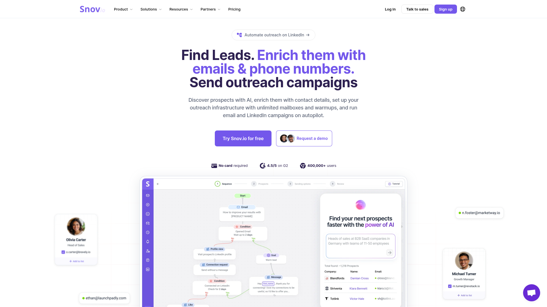 Snov.io lead generation platform