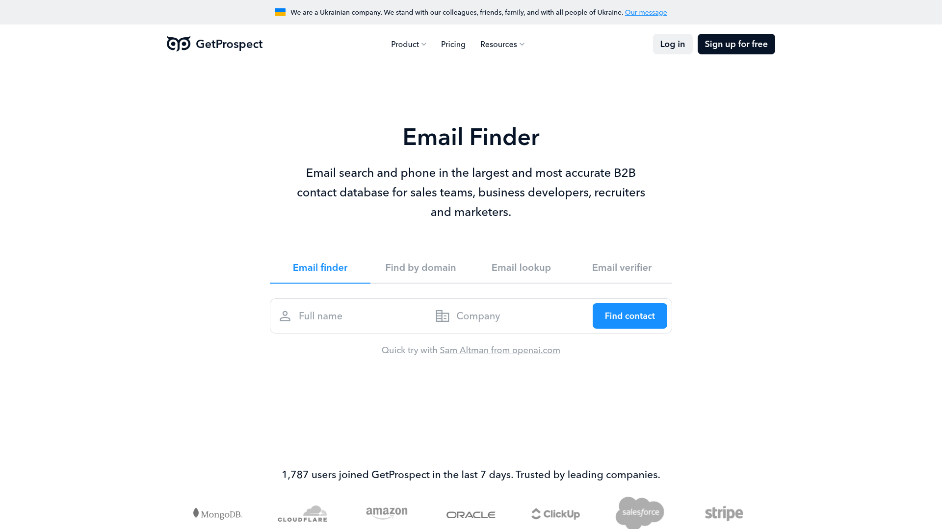 GetProspect LinkedIn email finder
