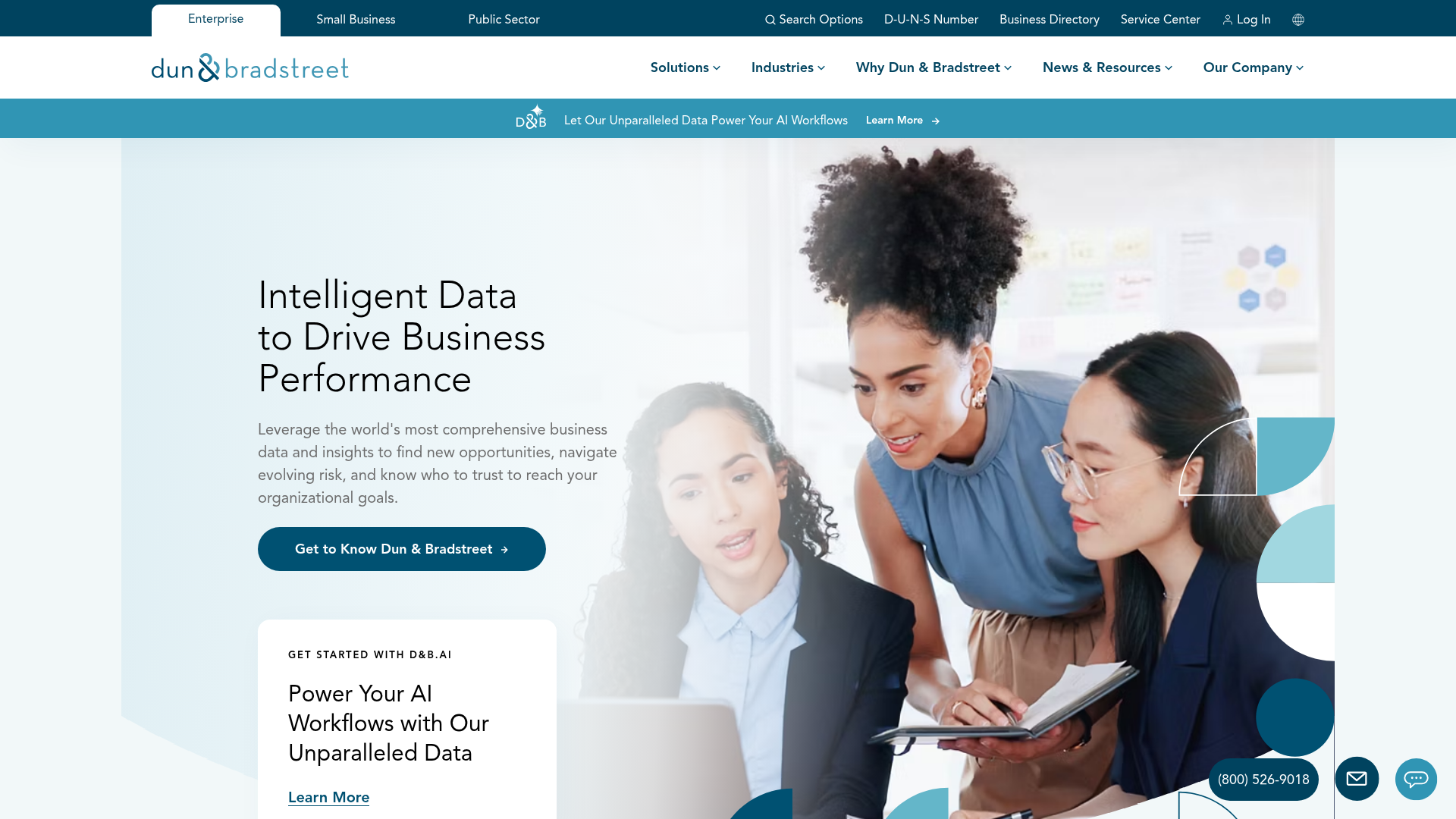Dun & Bradstreet homepage