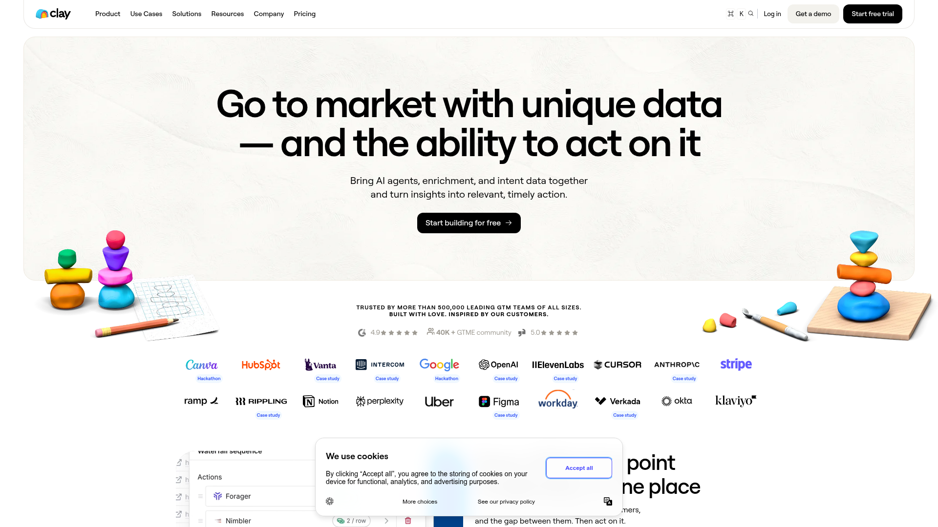 Clay homepage