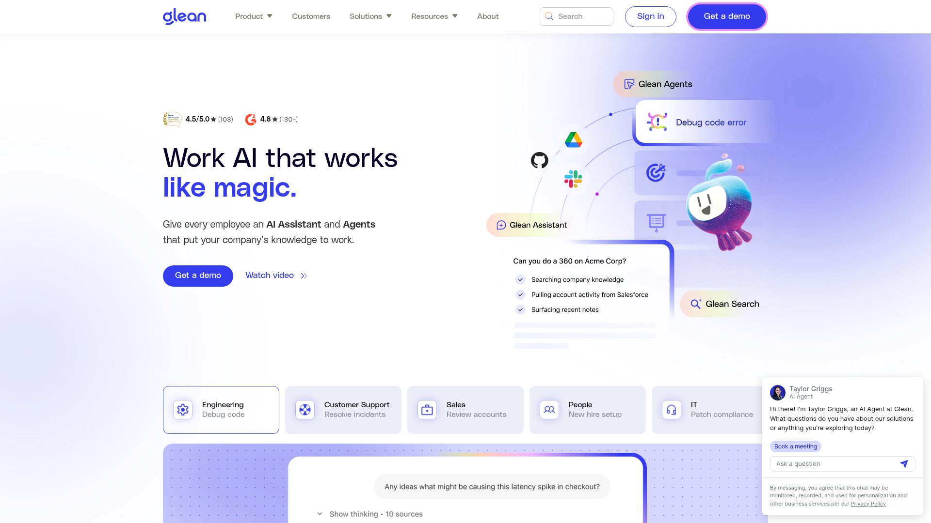 Glean homepage