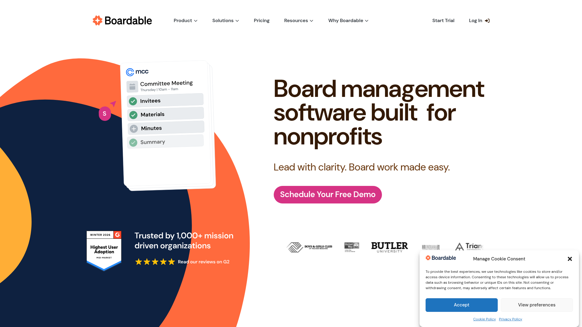 Boardable nonprofit board management software