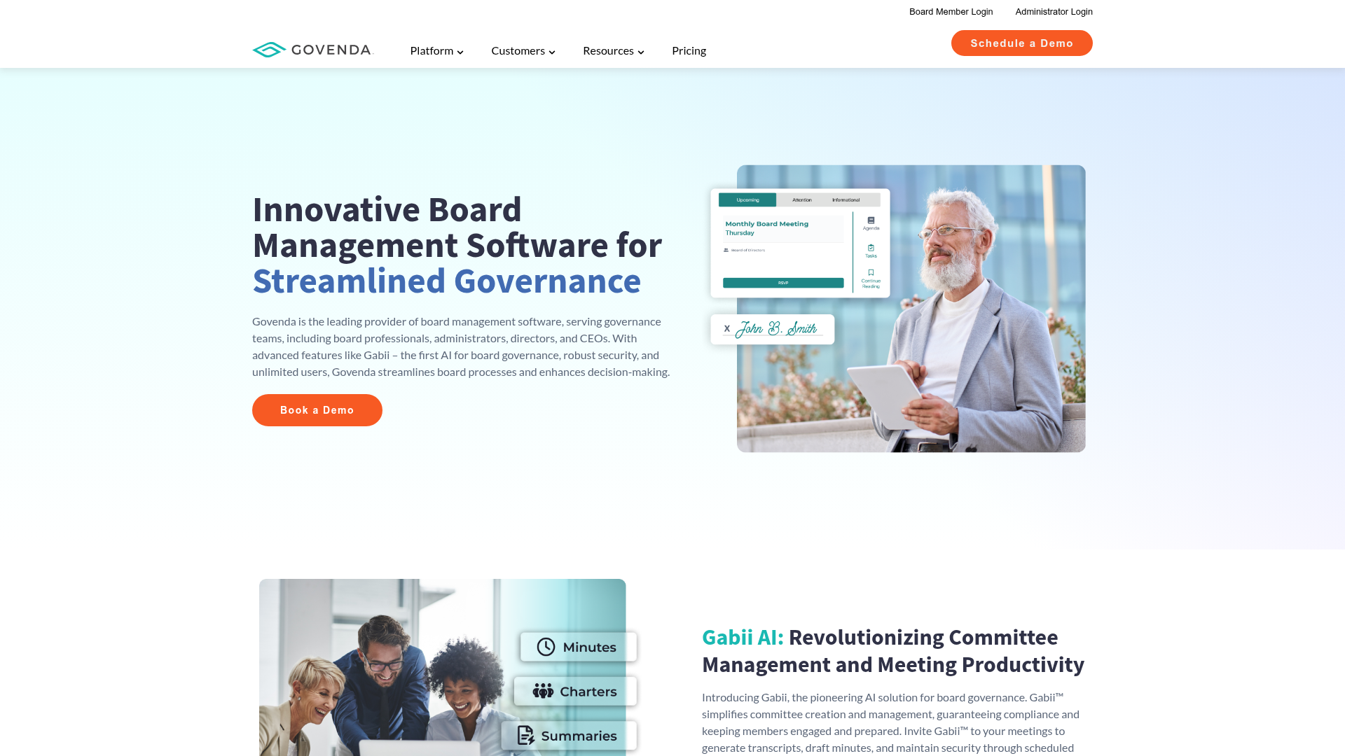 Govenda board management platform