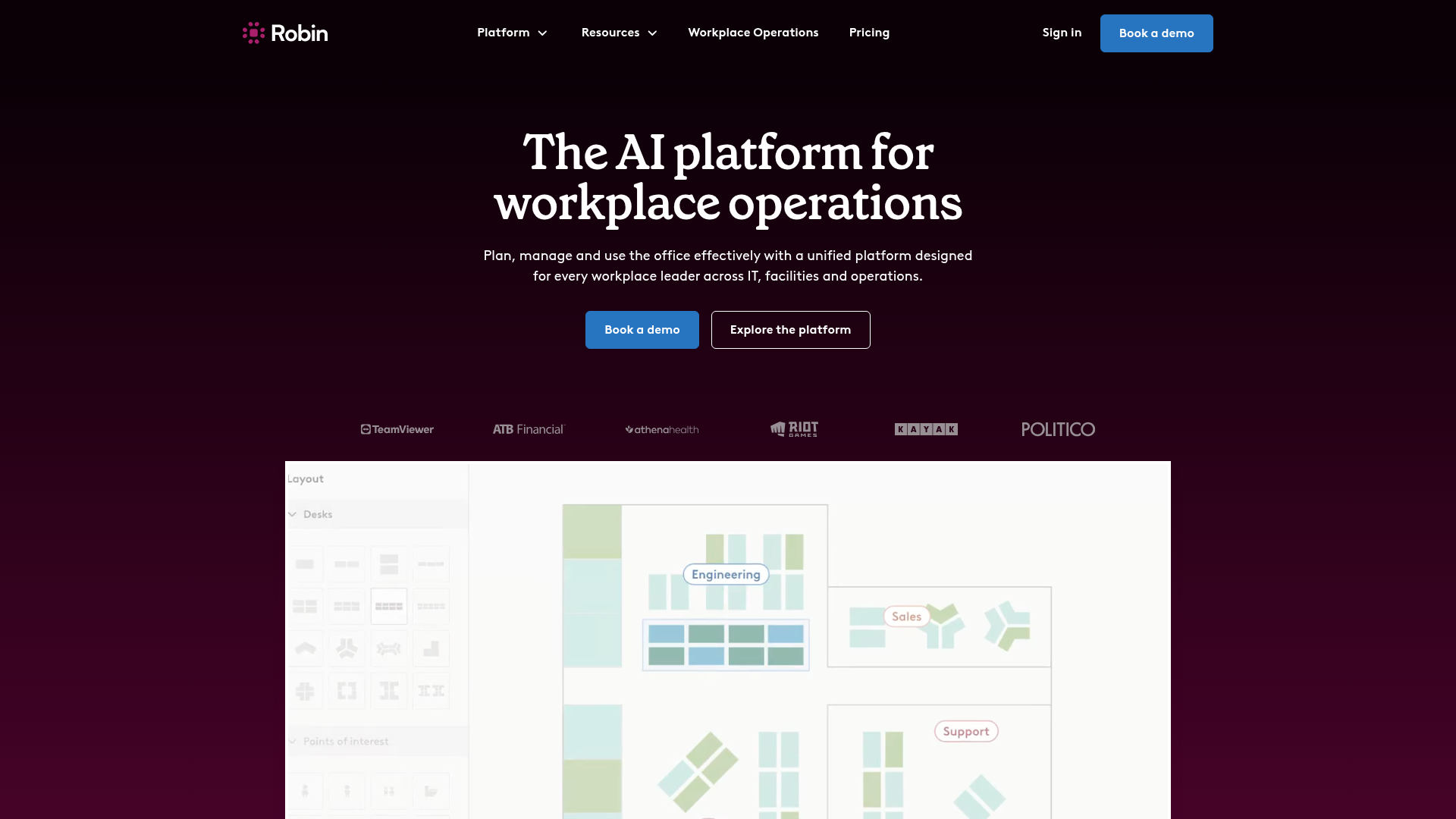 Robin space management platform