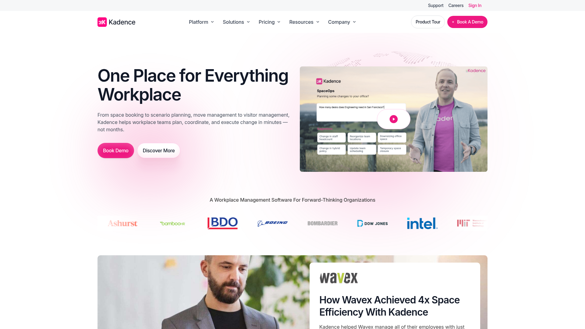 Kadence workplace management software