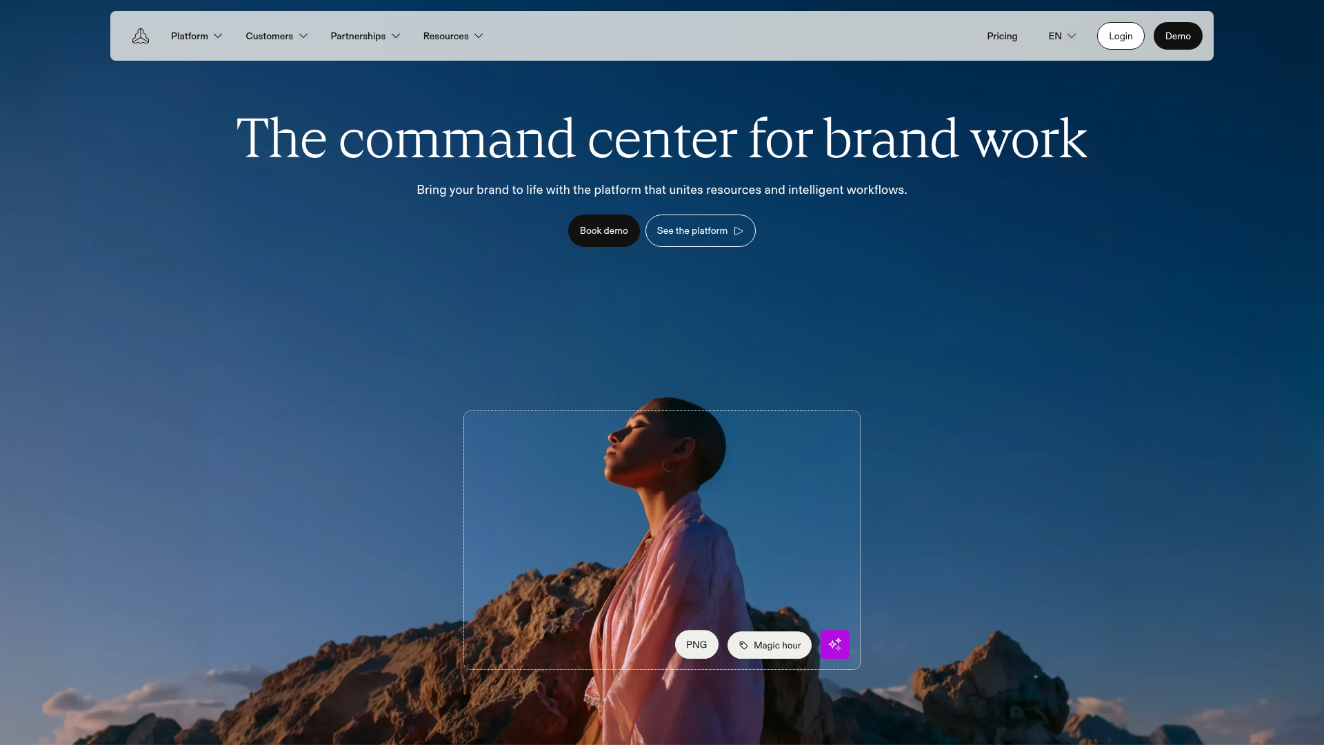 Frontify brand management and DAM platform homepage