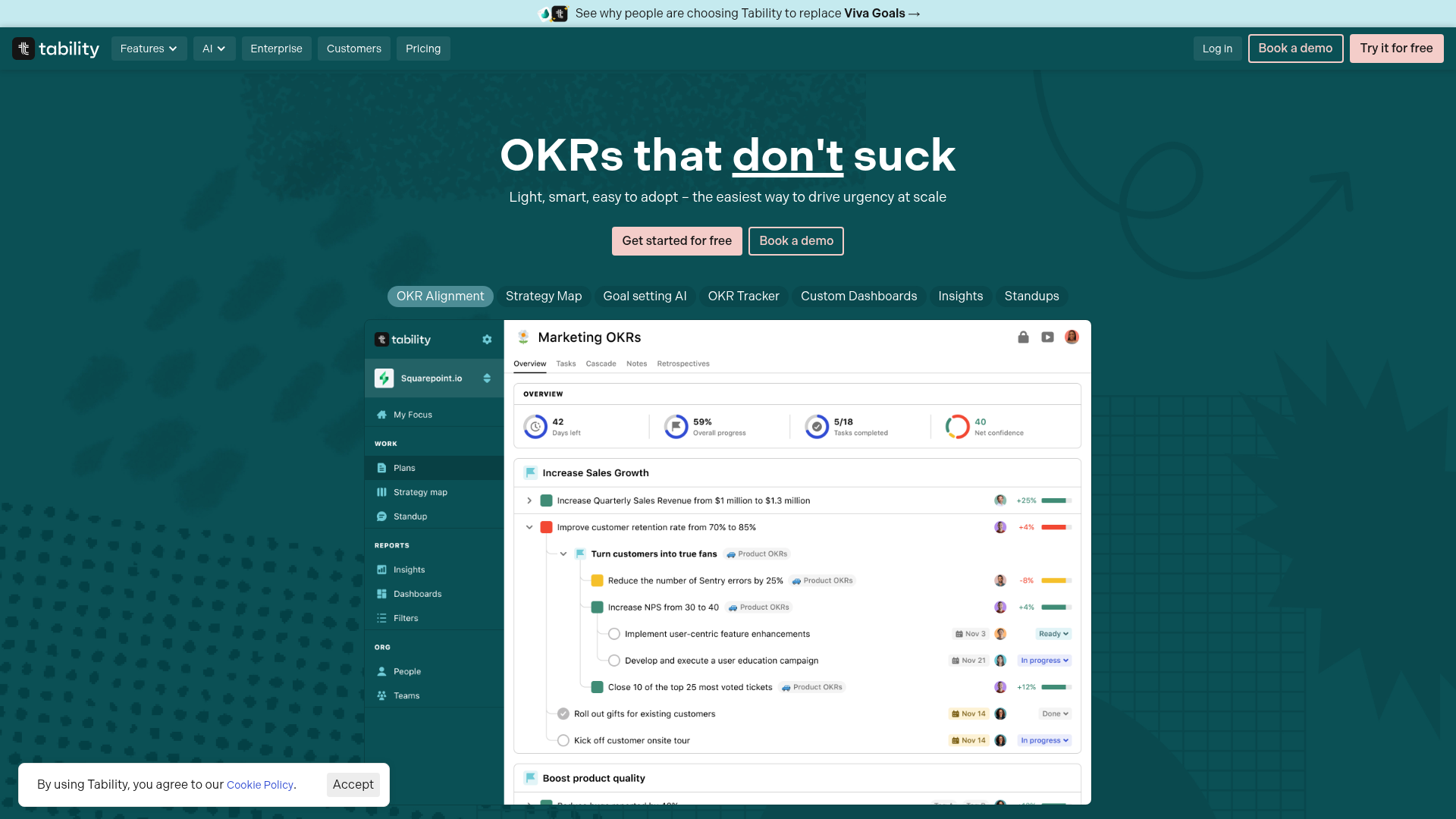 Tability OKR software