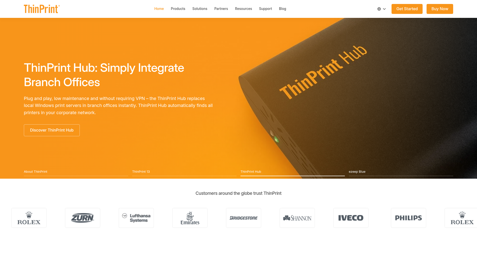 ThinPrint homepage