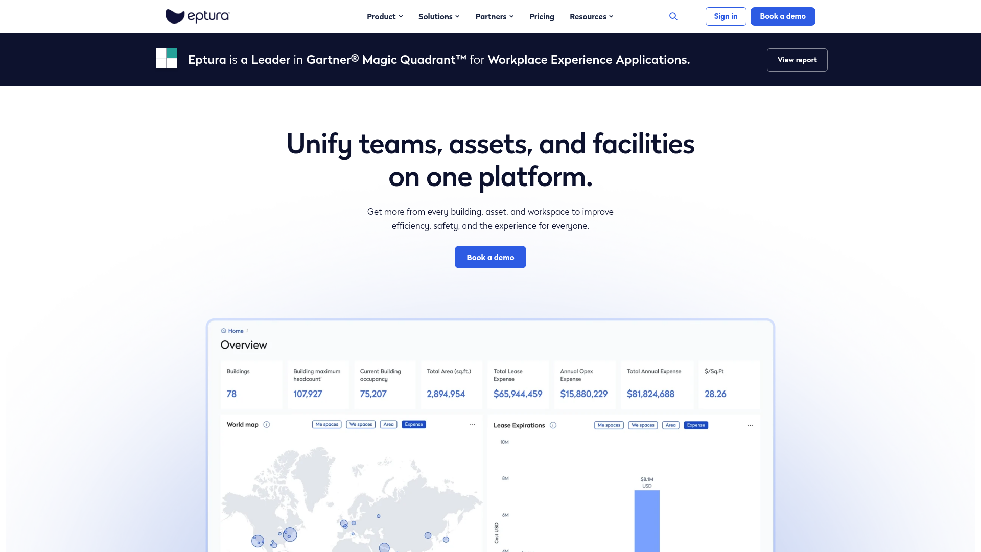 Eptura Workplace IWMS platform