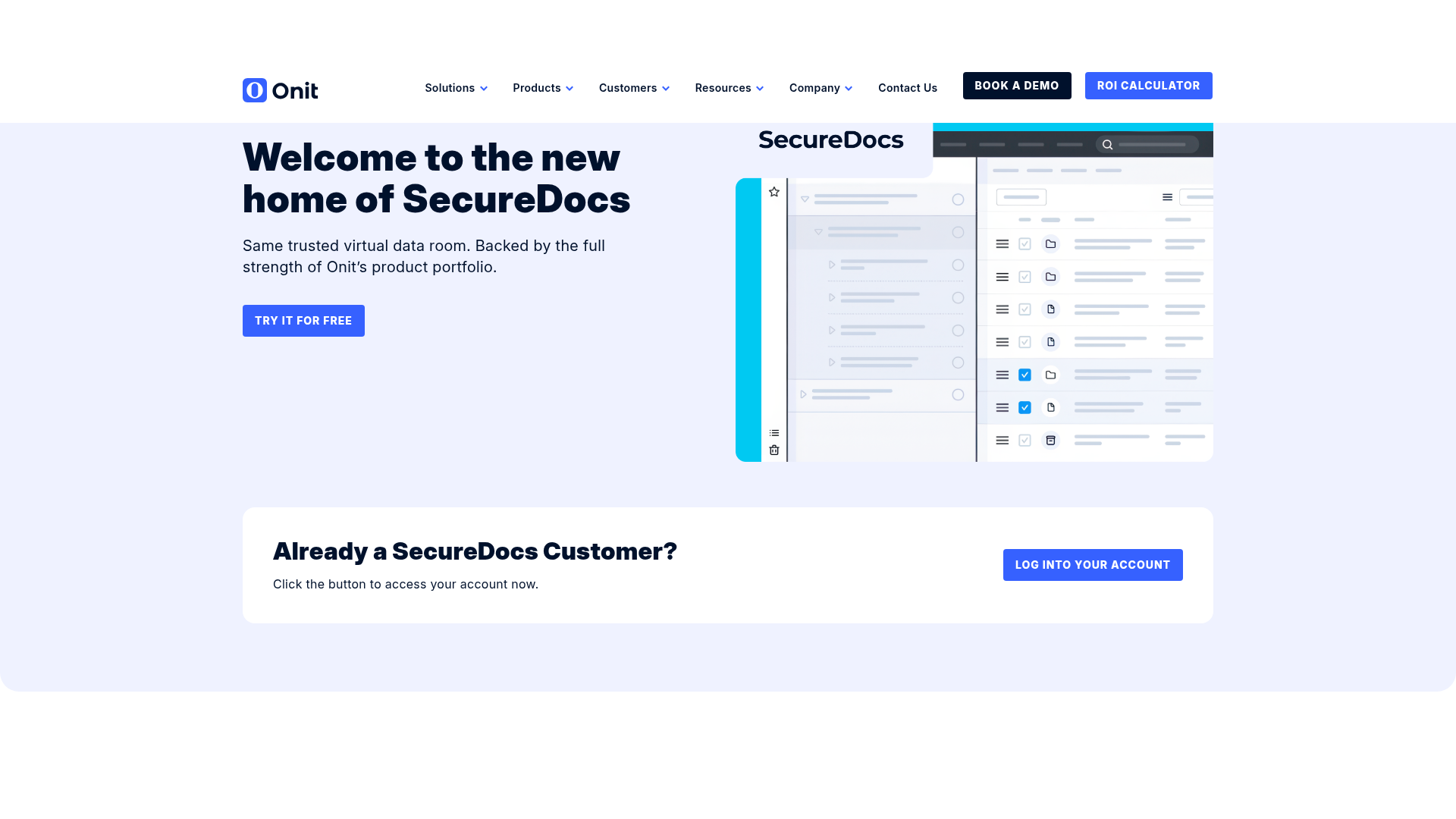 SecureDocs virtual data room product