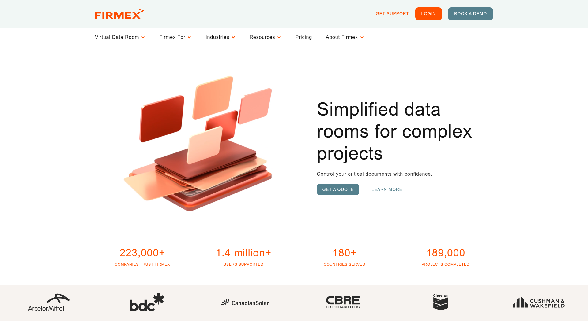 Firmex virtual data room interface