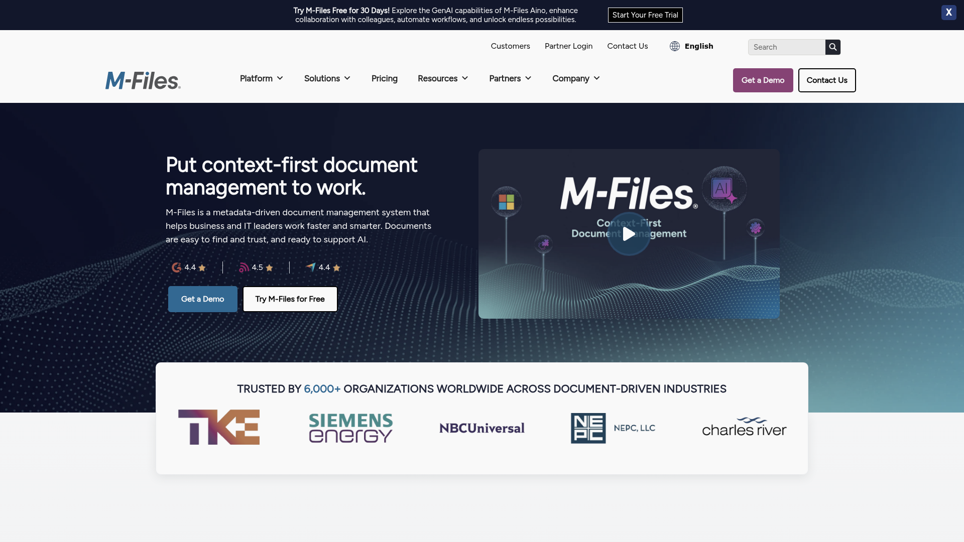 M-Files metadata-driven document management platform