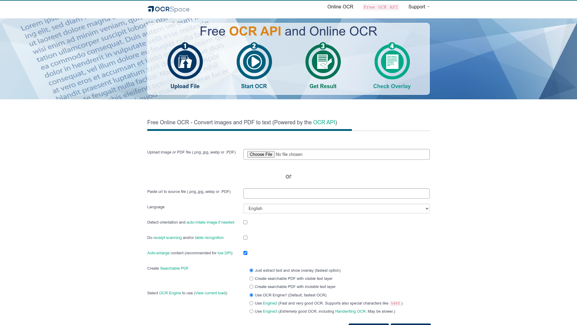 OCR.space screenshot
