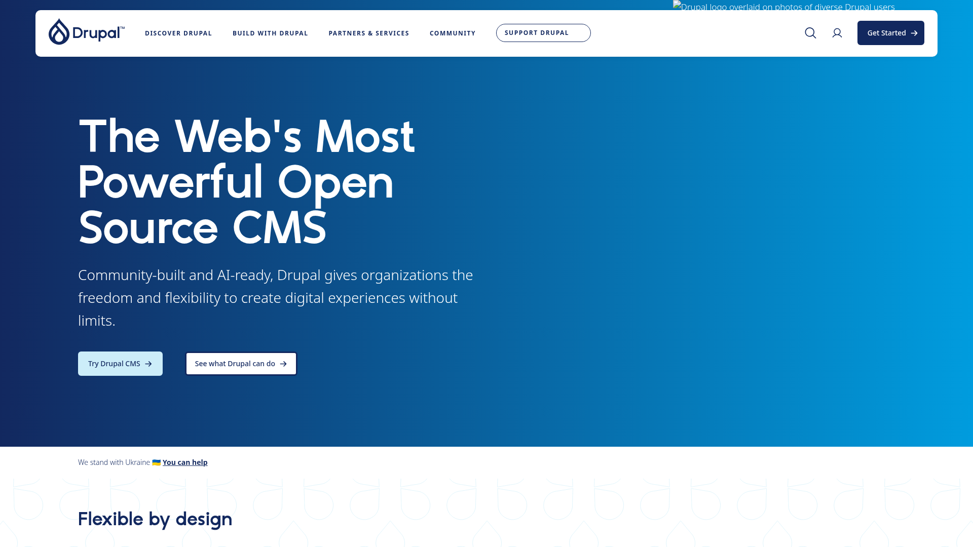 Drupal homepage screenshot