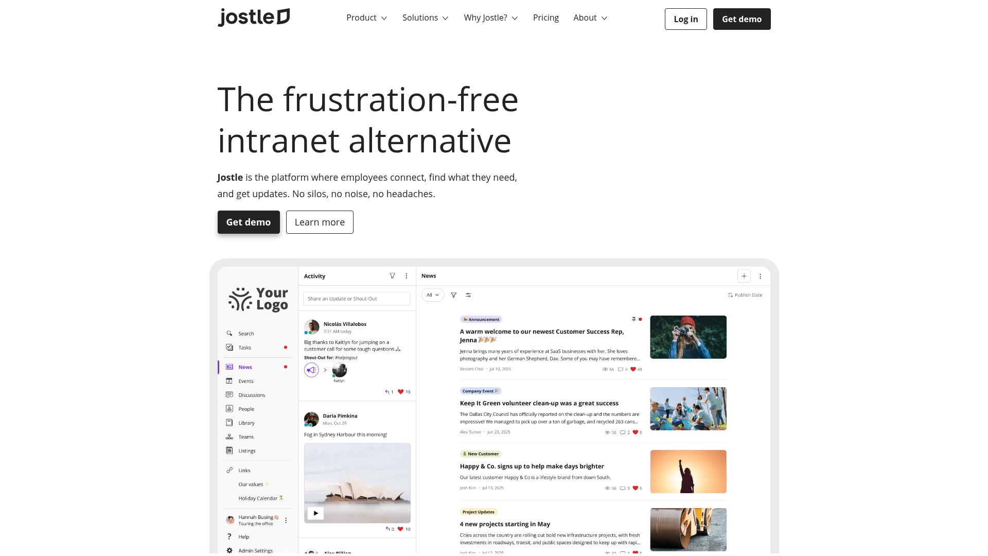 Jostle people-first employee intranet platform