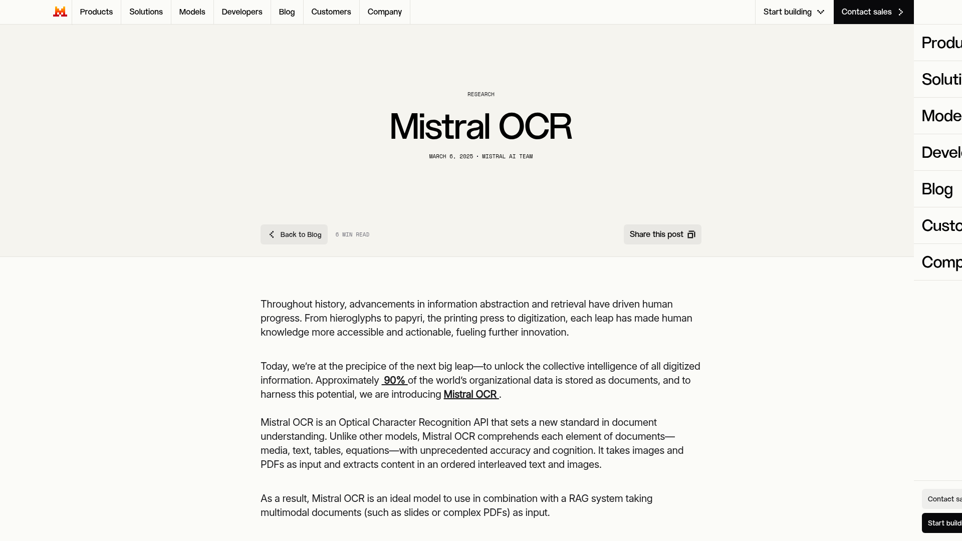 Mistral OCR screenshot